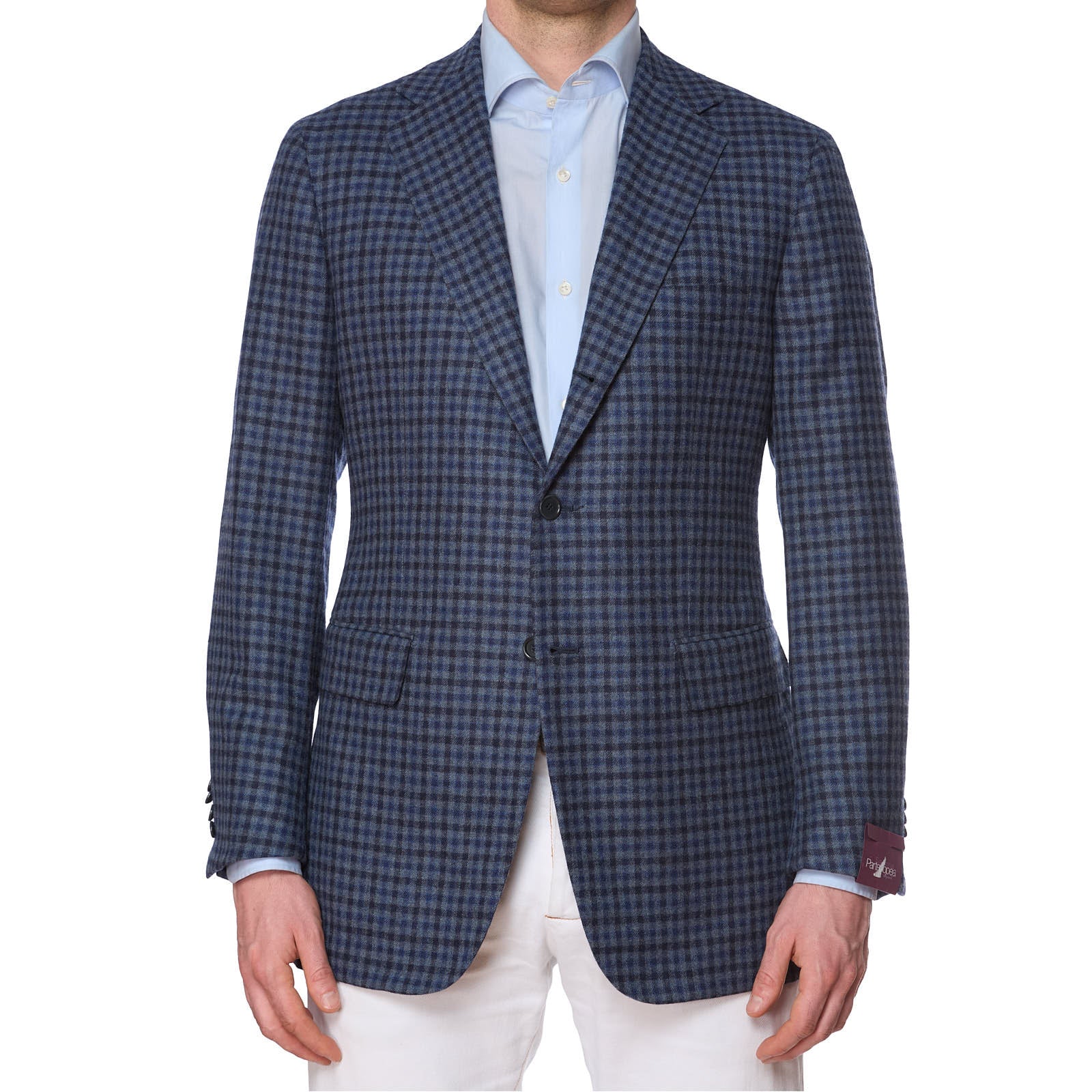 SARTORIA PARTENOPEA for VANNUCCI Handmade Blue Wool-Cashmere Jacket NE