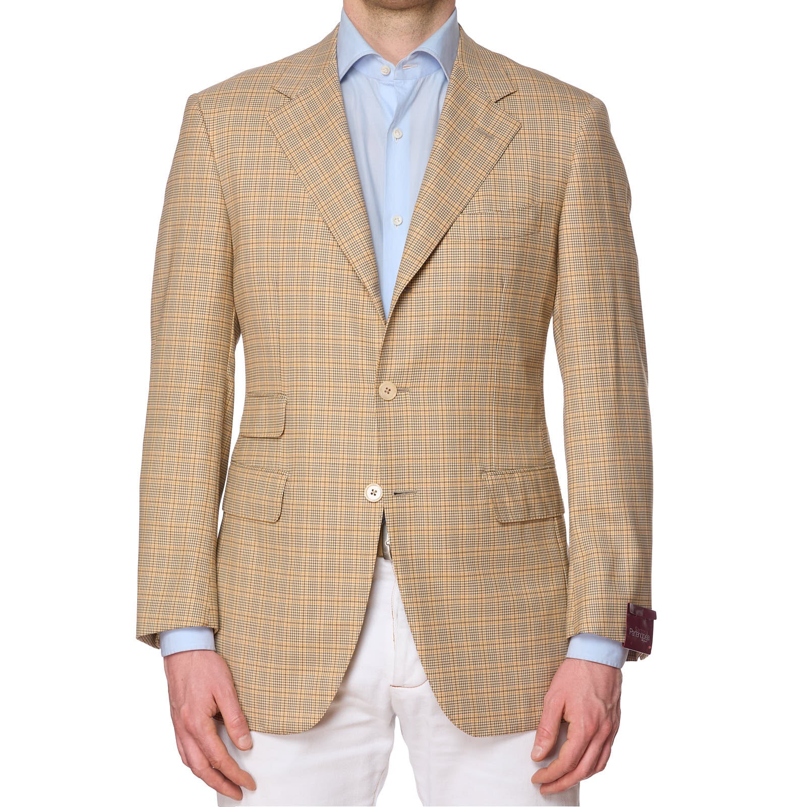 SARTORIA PARTENOPEA x VANNUCCI Handmade Beige Wool Jacket EU 50 NEW US