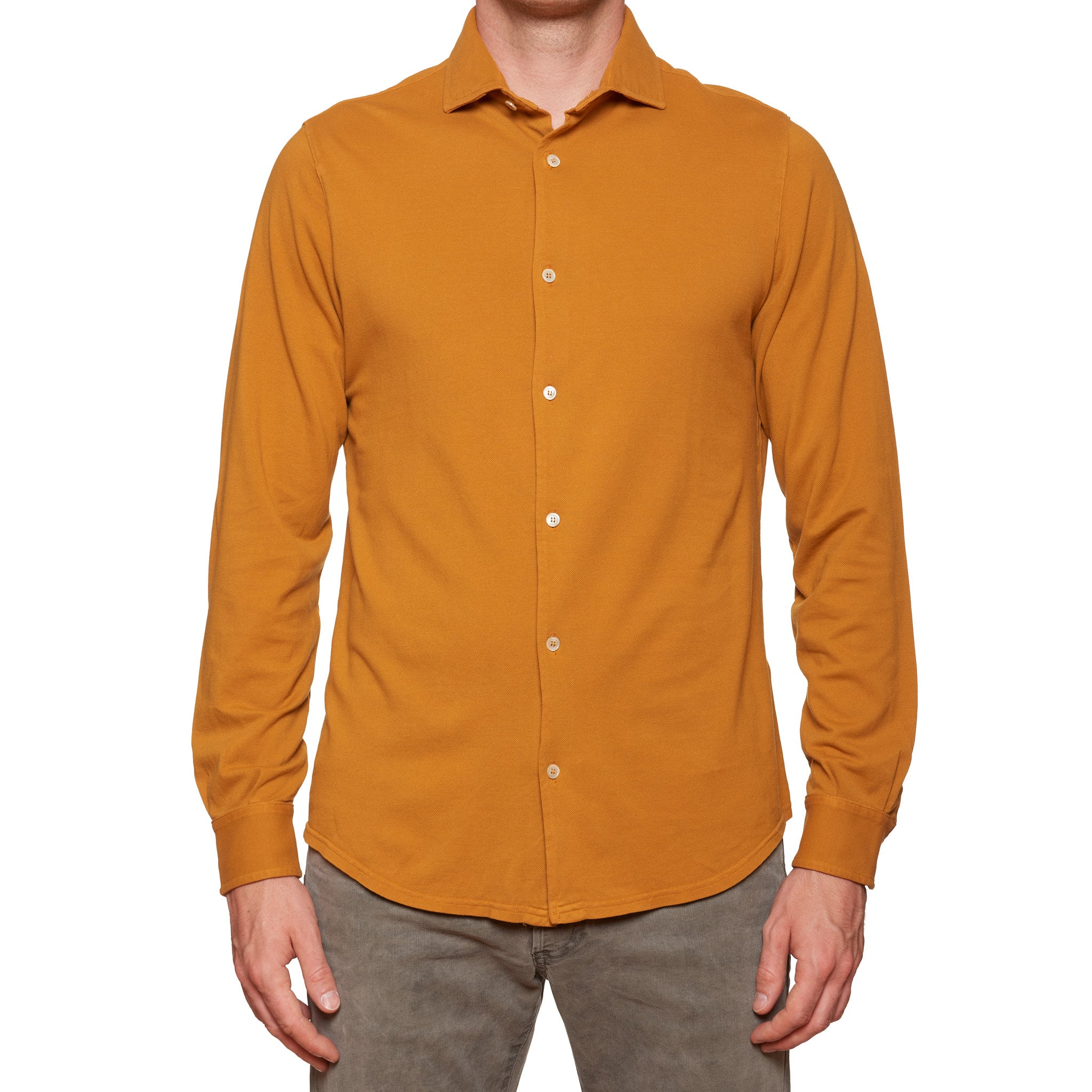 Fedeli Long-Sleeve deals Cotton Pique Shirt