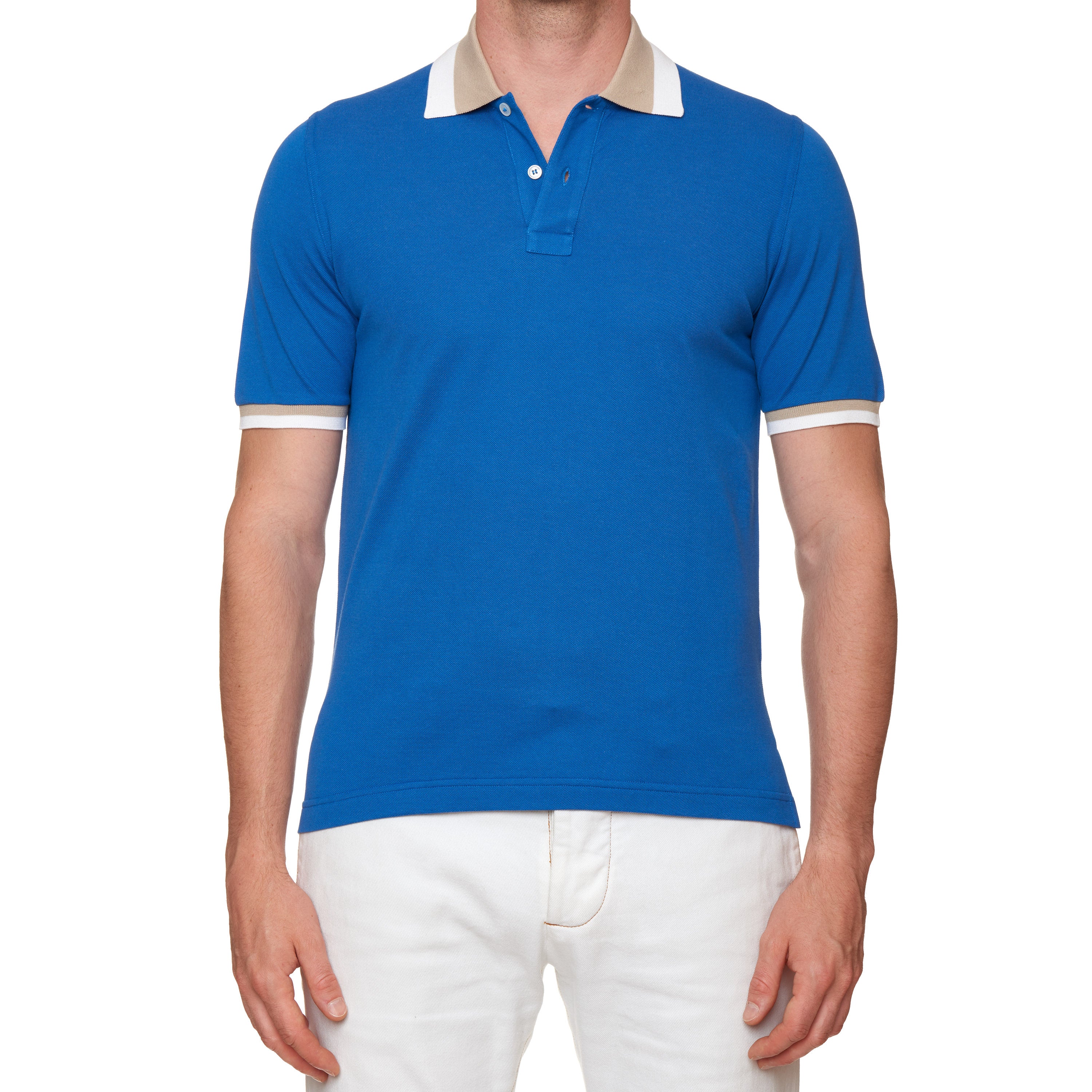 Dark blue 100% coton T-shirt in Blue: Luxury Italian Knitwear | Boglioli®