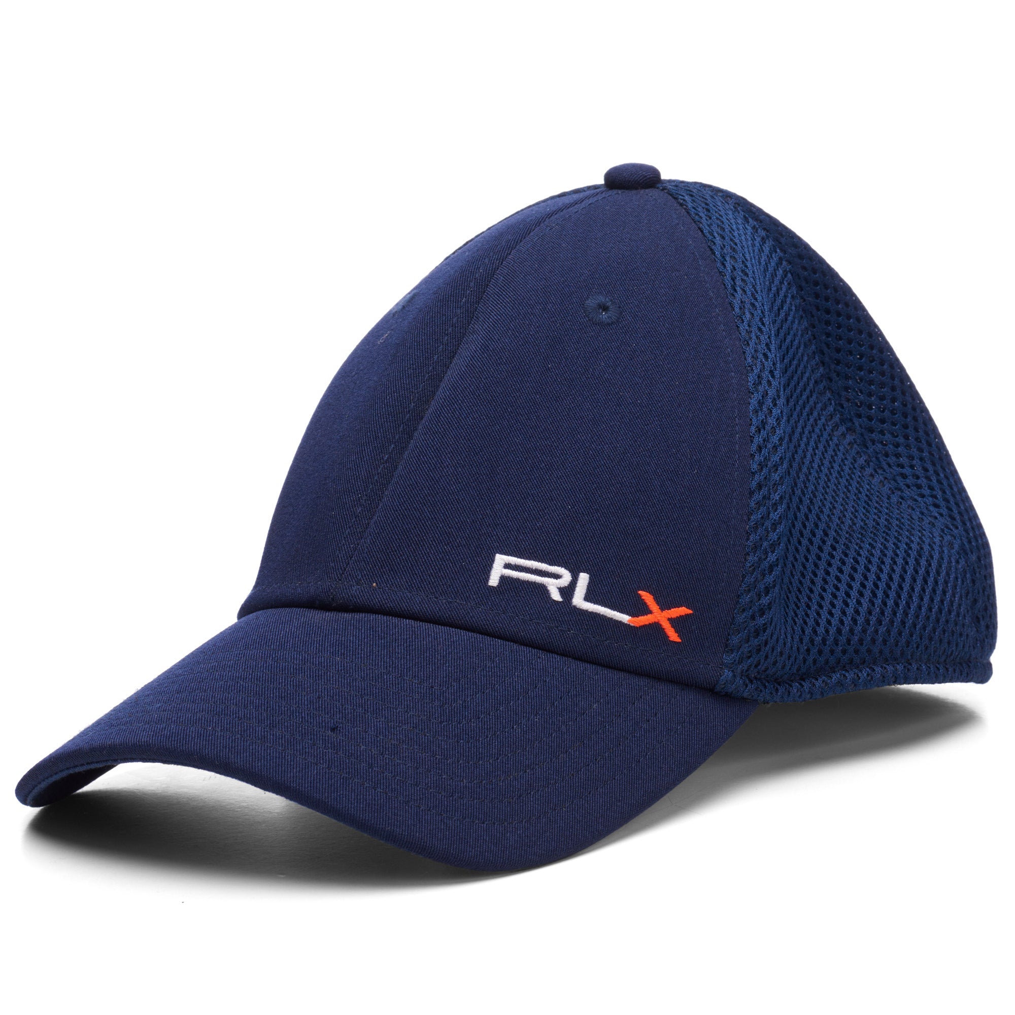 RALPH LAUREN RLX Blue Cotton Cap Golf Size Flex S/M Twill Fit NEW