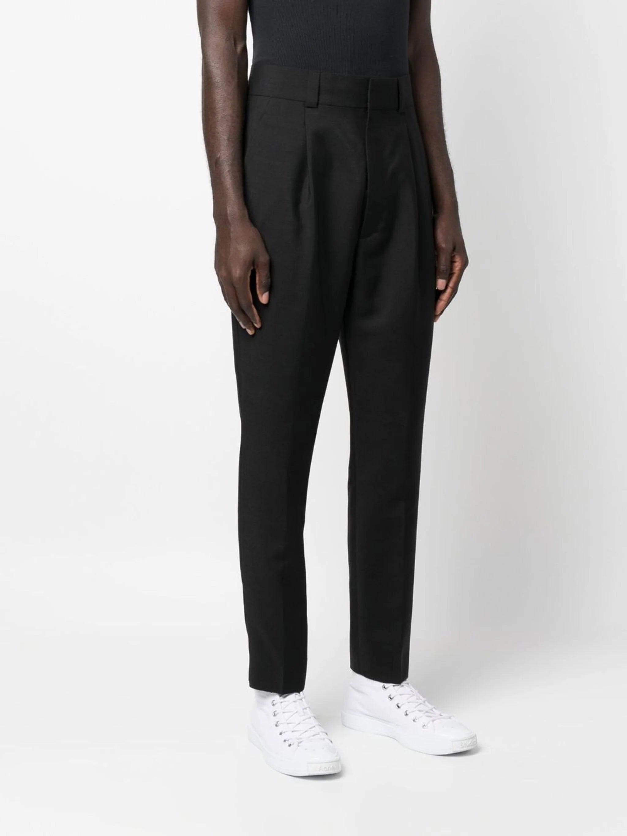 FEAR OF GOD Black Pleated Tapered Trousers Pants EU 52 NEW US 36