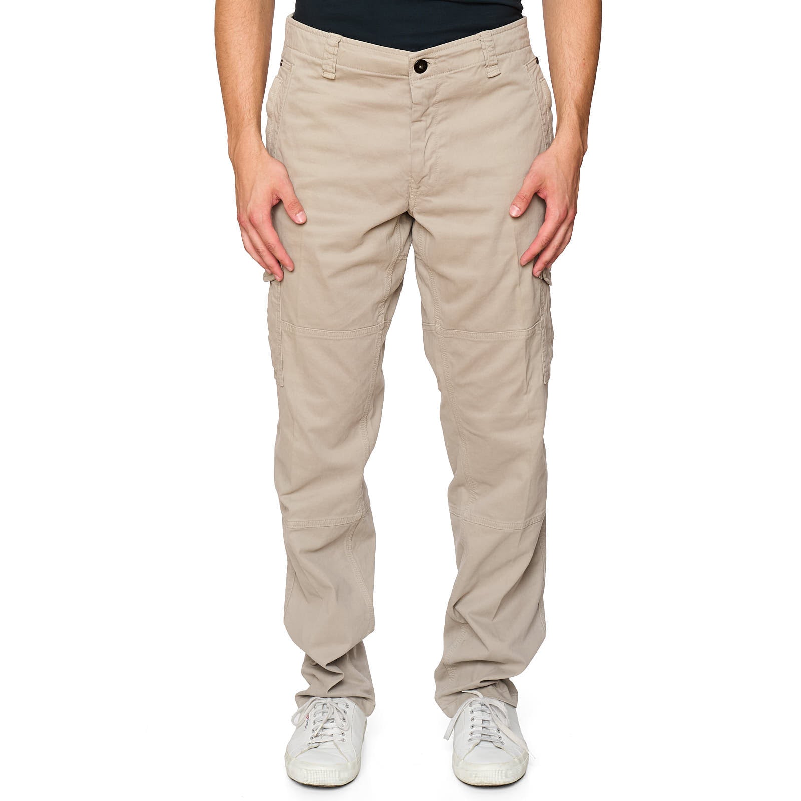 AERONAUTICA MILITARE Beige Cotton Cargo Pants EU 56 NEW US 40