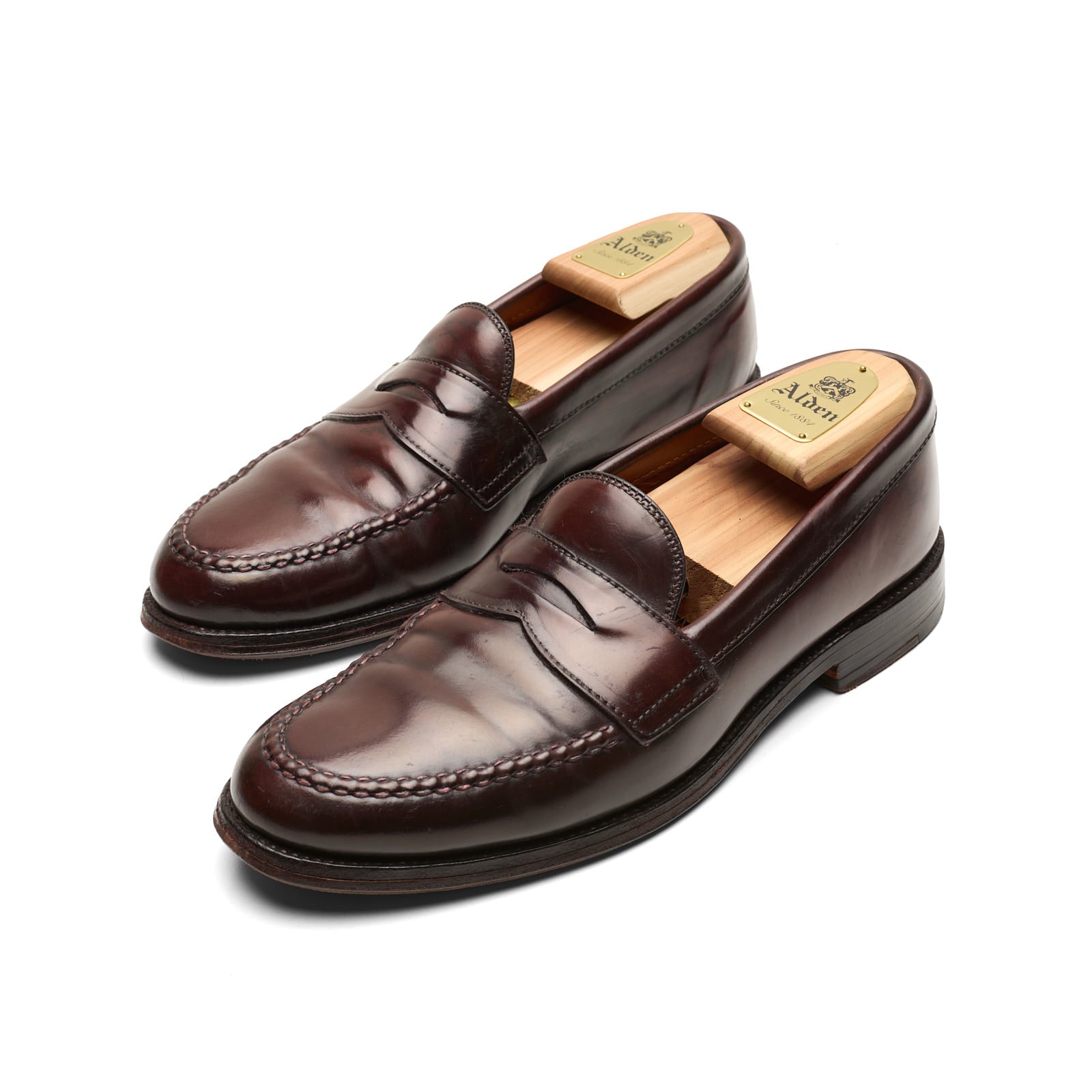 ALDEN 986 Leisure Handsewn Penny #8 Cordovan Loafers Shoes US 9 B/D