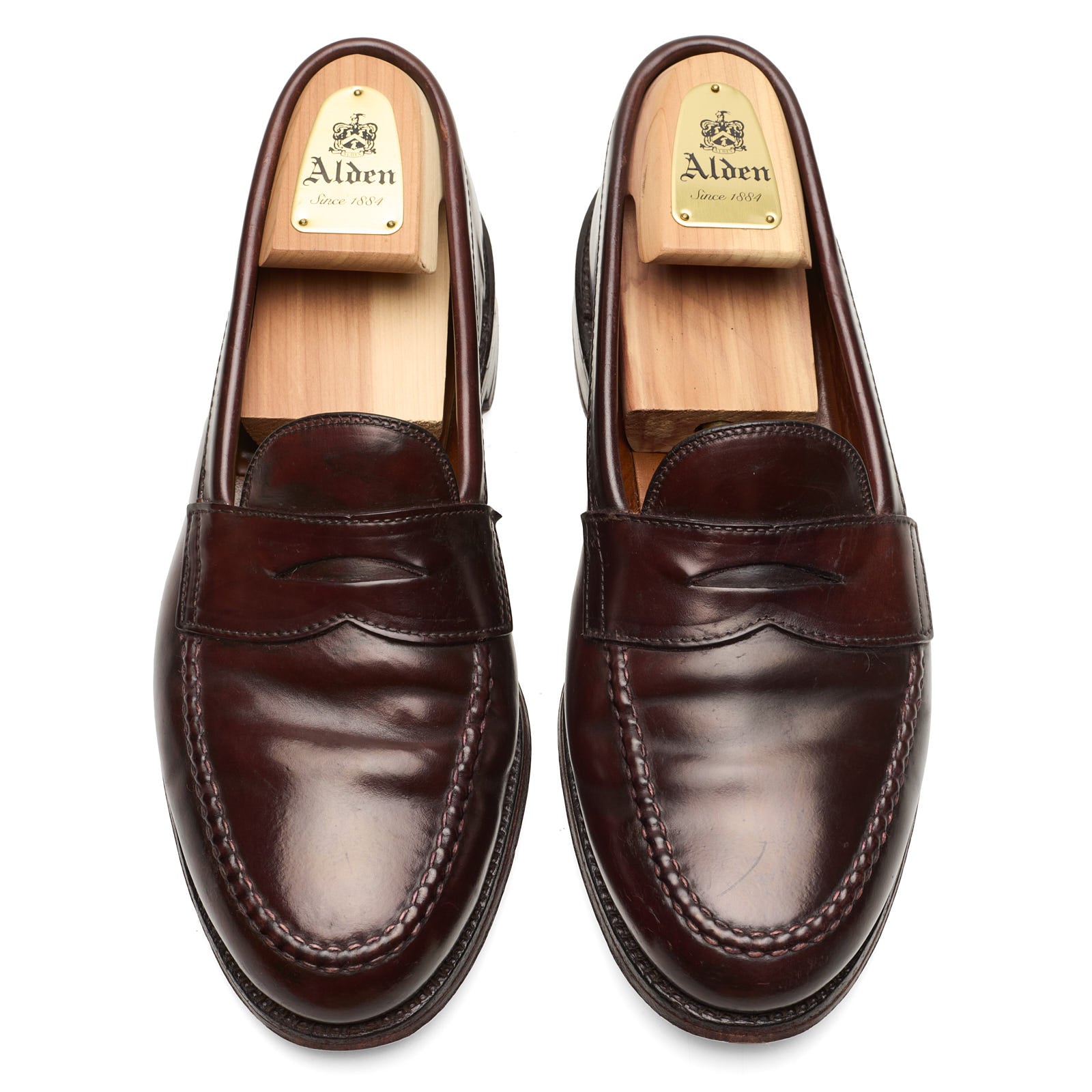 ALDEN 986 Leisure Handsewn Penny #8 Cordovan Loafers Shoes US 9 B/D