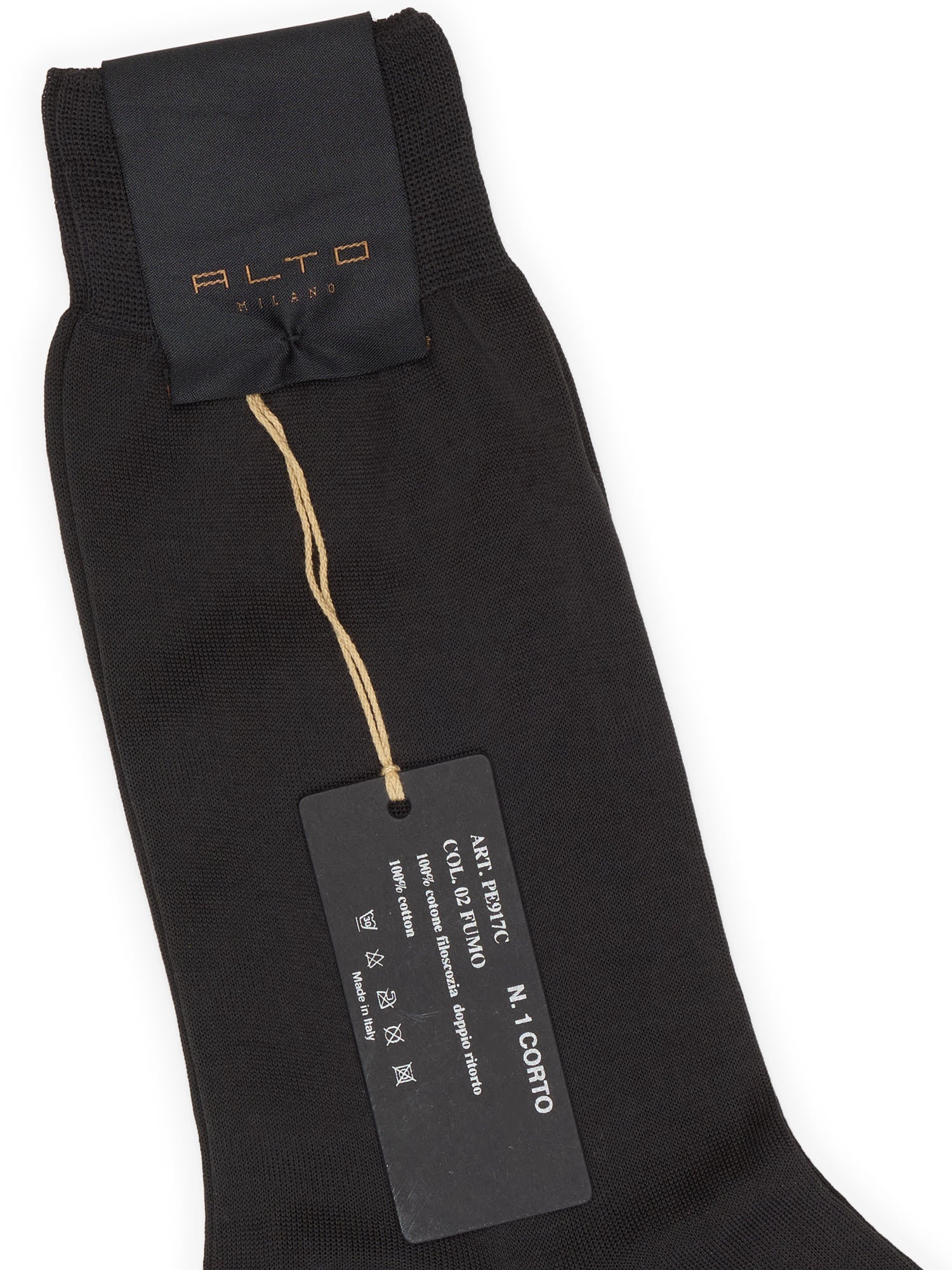 ALTO Milano Fumo Cotton Knit Mid Calf Length Socks