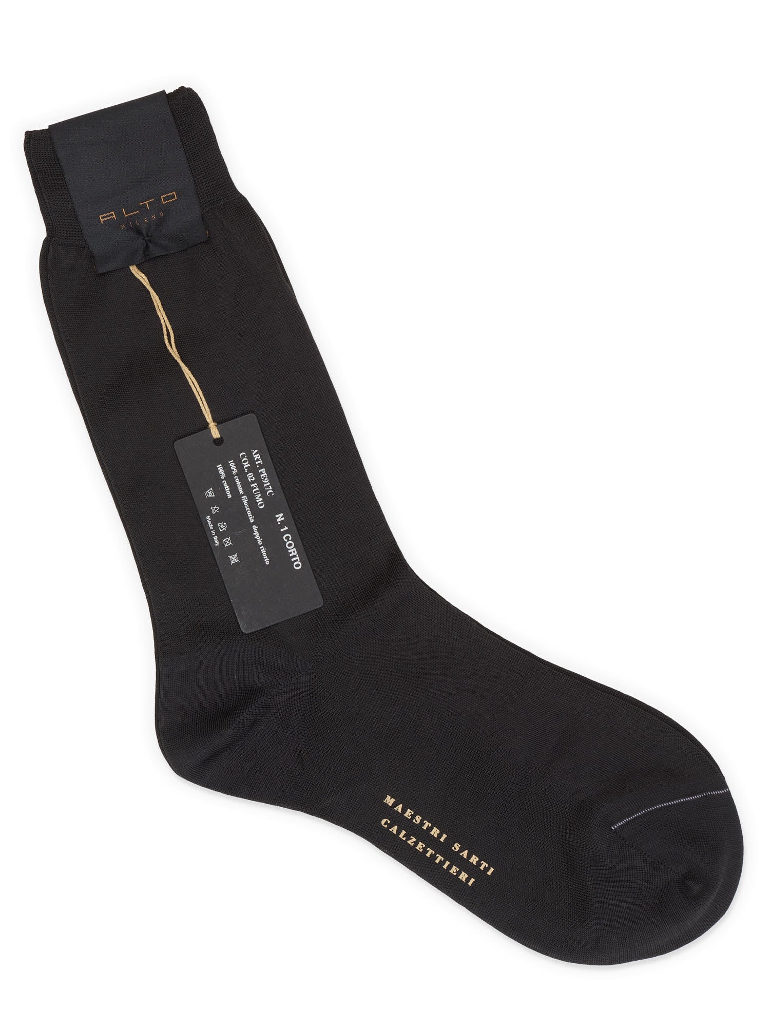 ALTO Milano Fumo Cotton Knit Mid Calf Length Socks