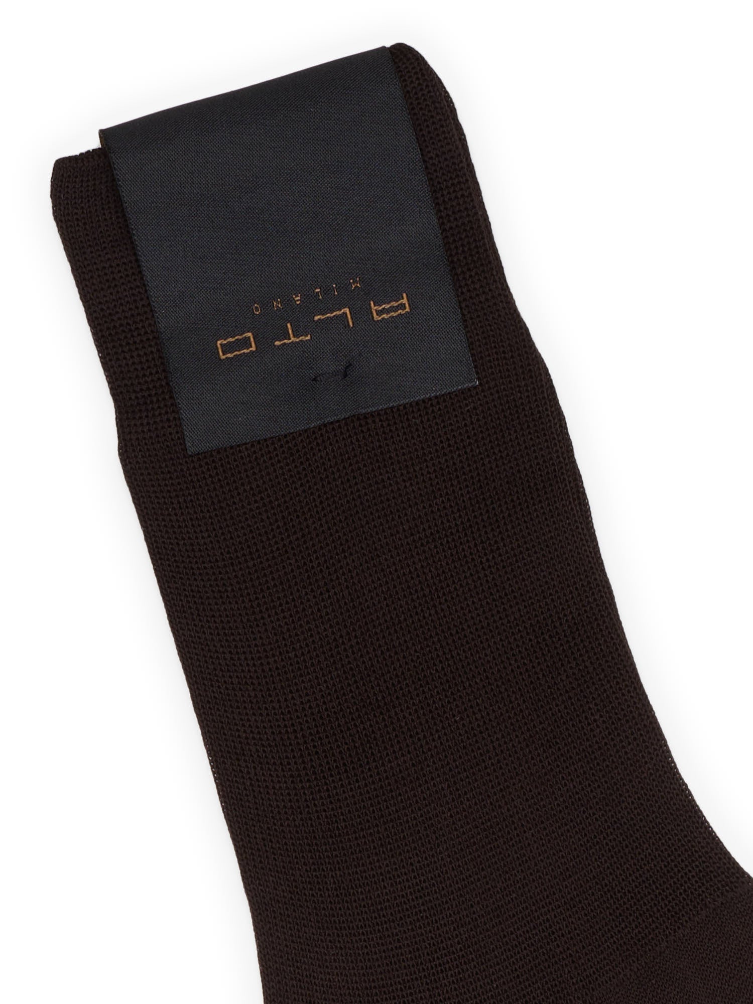 ALTO Milano Brown Cotton Knit Long Calf Length Socks