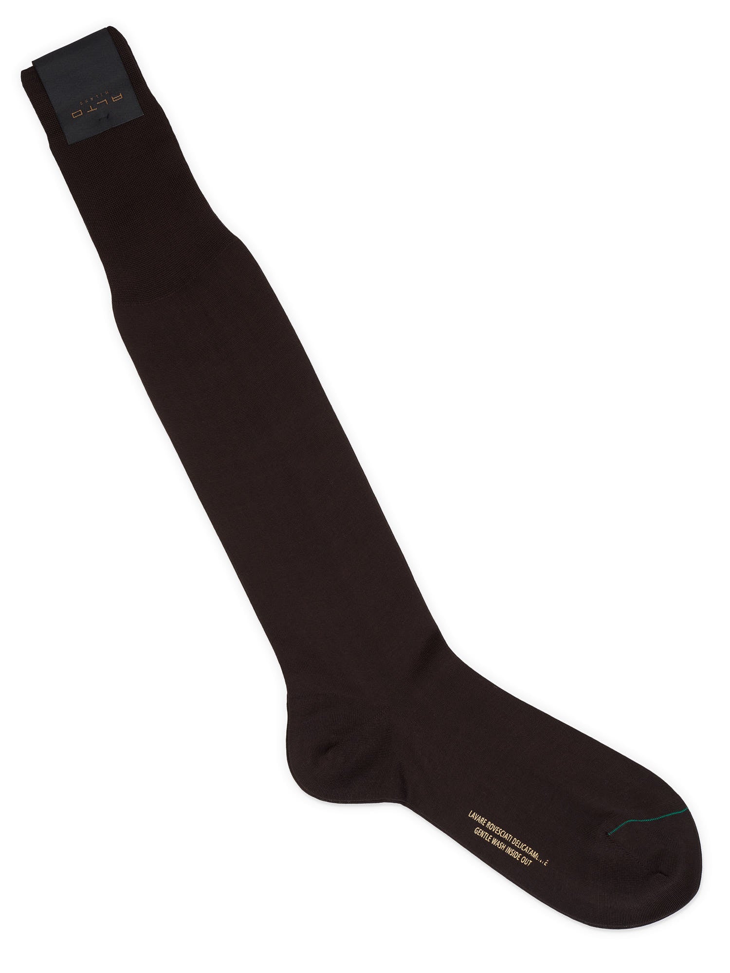 ALTO Milano Brown Cotton Knit Long Calf Length Socks