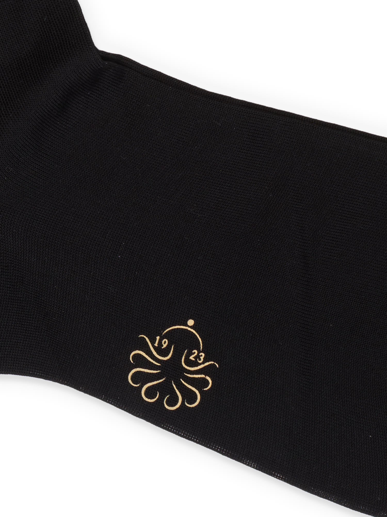 ALTO Milano Black Cotton Knit Long Calf Length Socks