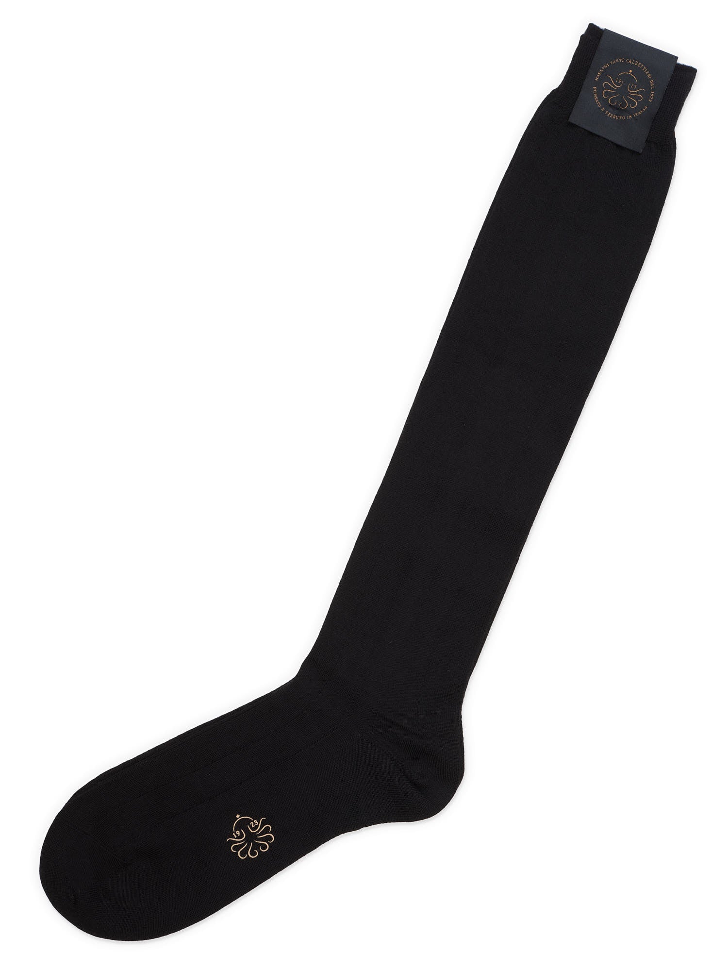 ALTO Milano Black Cashmere Long Calf Length Socks