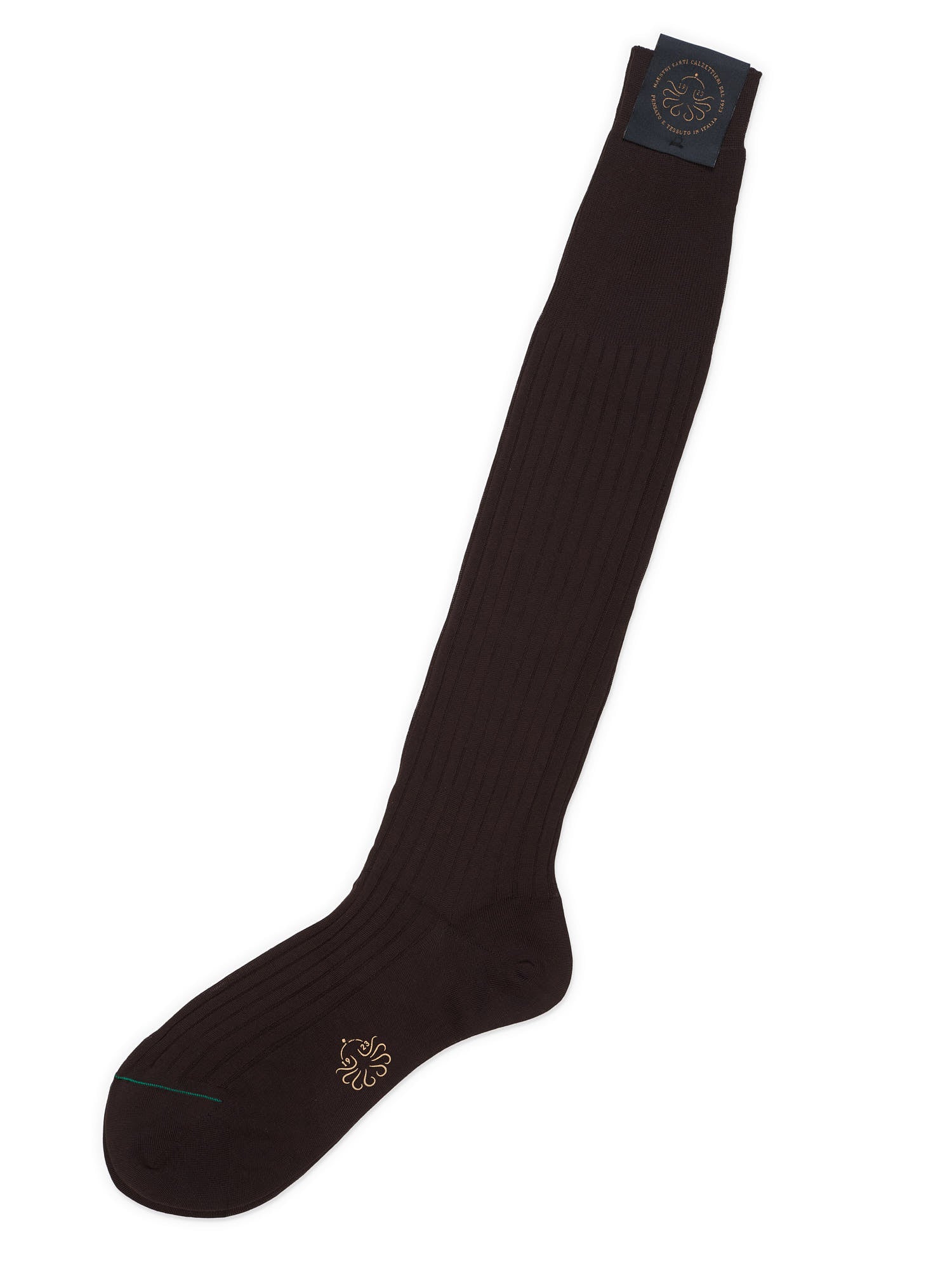 ALTO Milano Brown Scottish Cotton Knit Long Length Socks