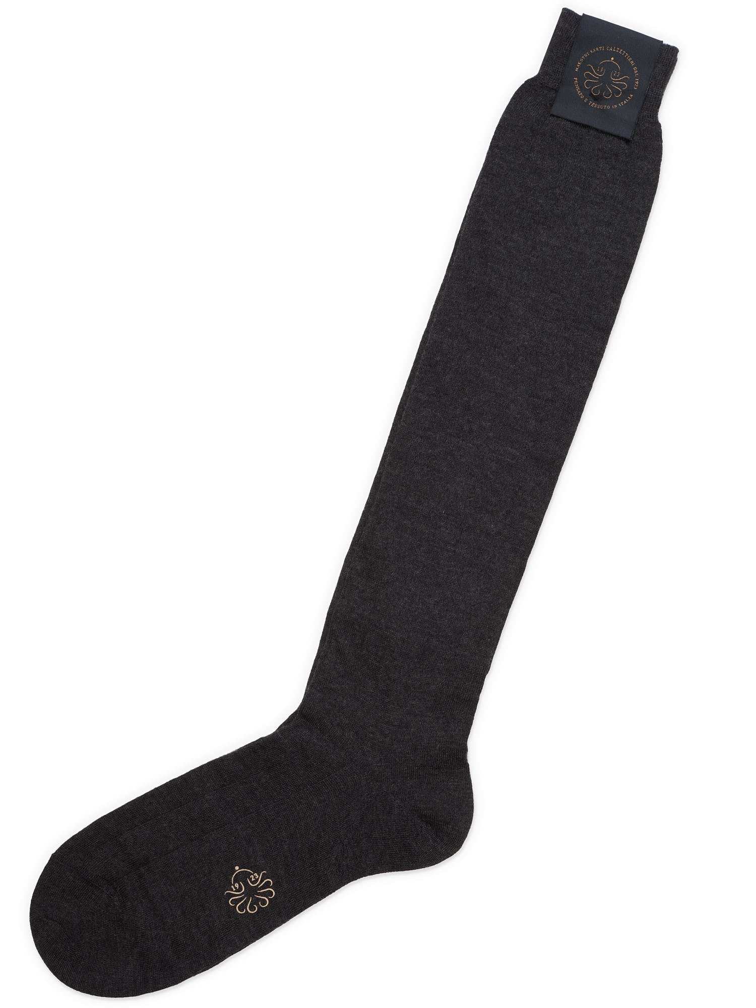 ALTO Milano Gray Cashmere Long Calf Length Socks