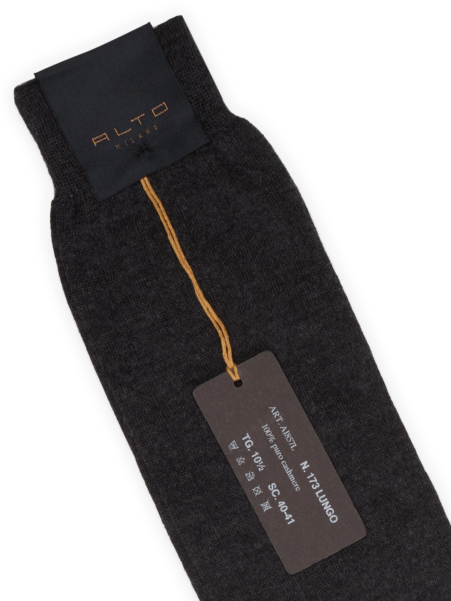 ALTO Milano Gray Cashmere Long Calf Length Socks