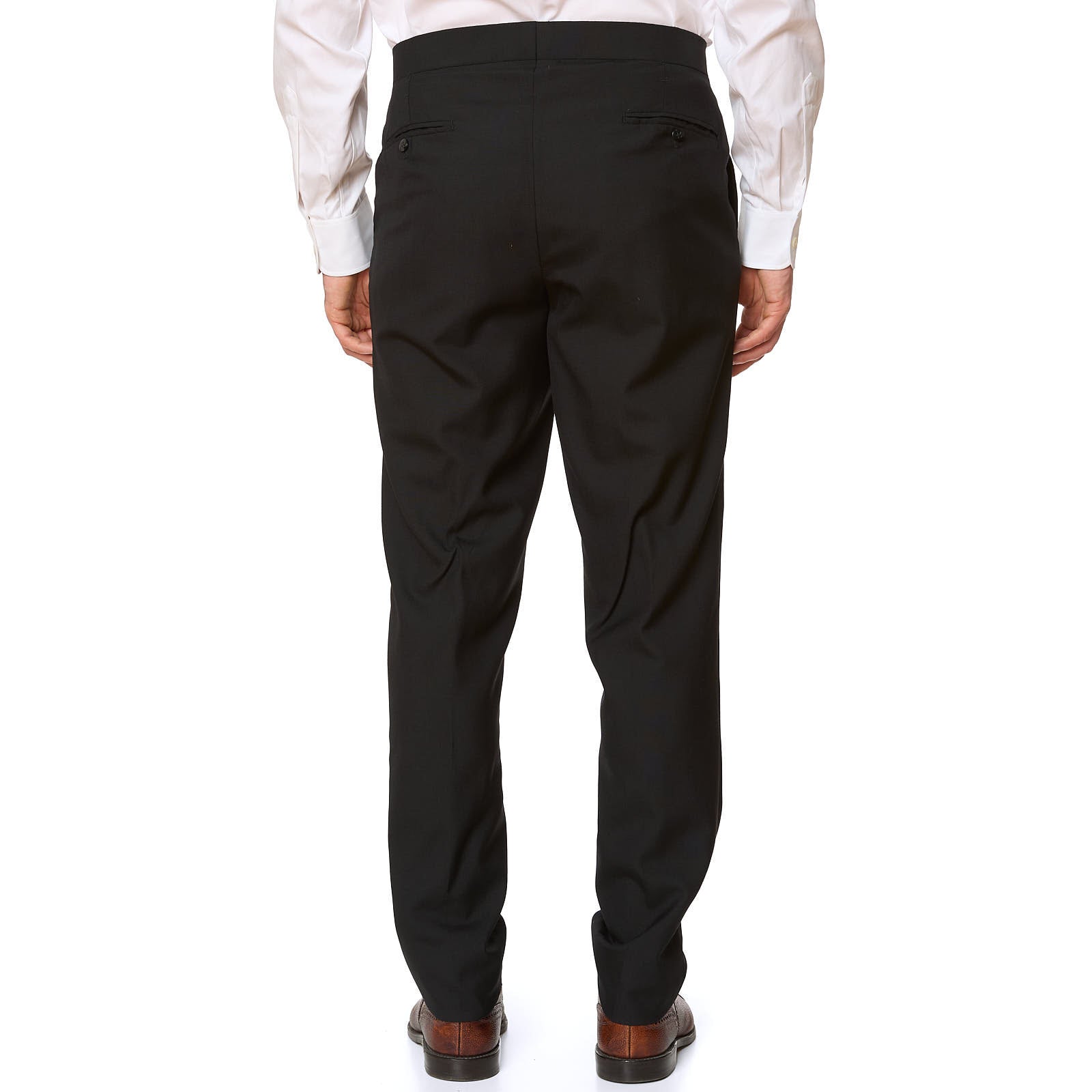 Kep alapjan nem pamut szerintem, le kell checkolni AMBROSI Napoli Bespoke Black Cotton Flat Front Dress Pants EU 50 US 34