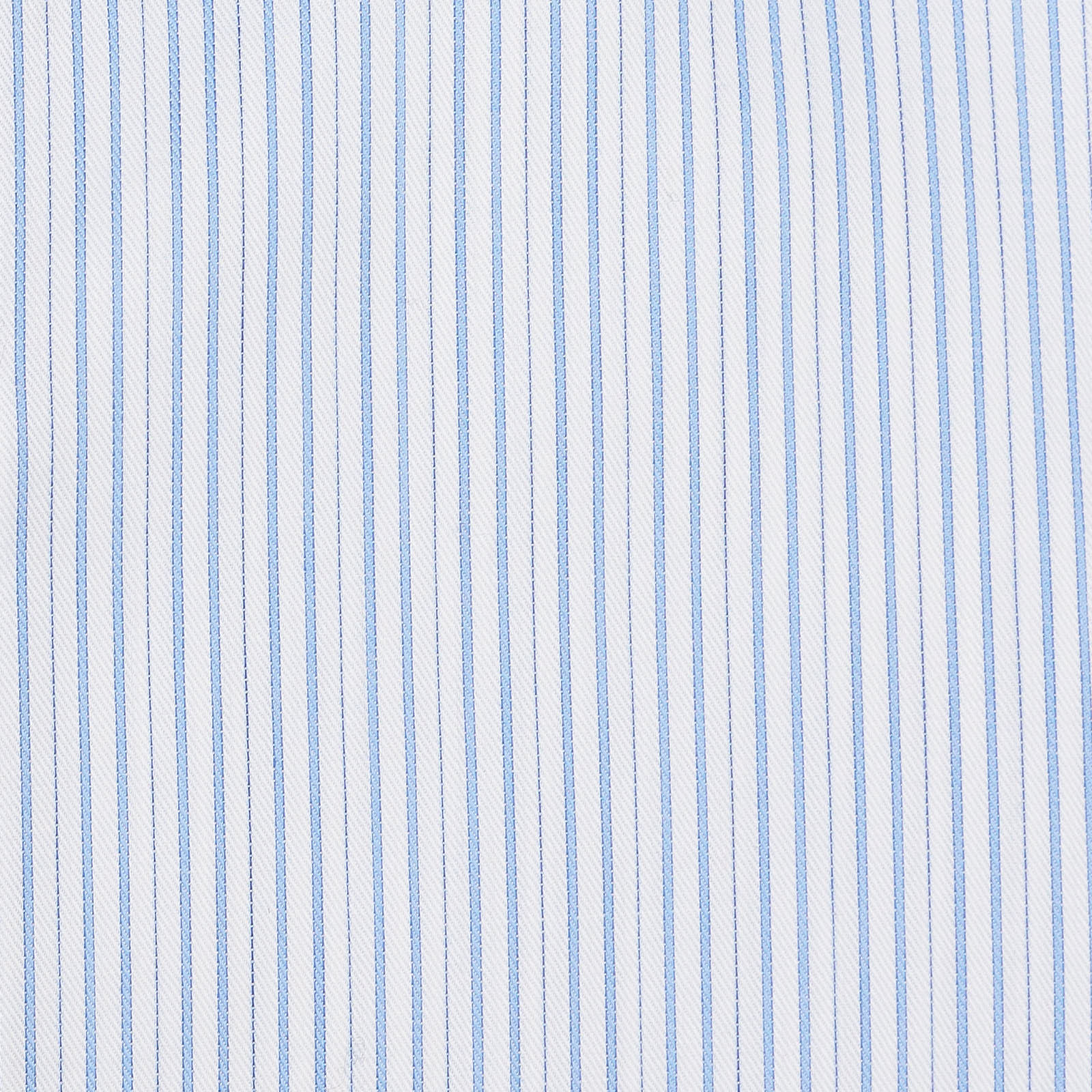 BARBA Napoli Blue-White Striped Twill Cotton French Cuff Dress Shirt EU 44 NEW US 17.5