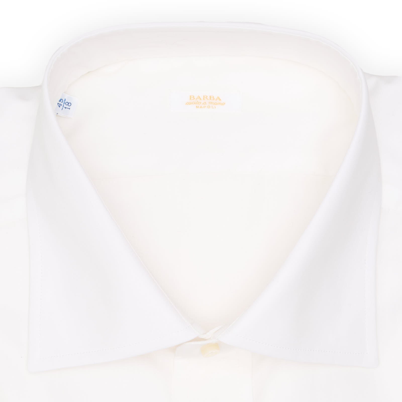 BARBA Napoli Handmade White Cotton Dress Shirt EU 45 NEW US 18