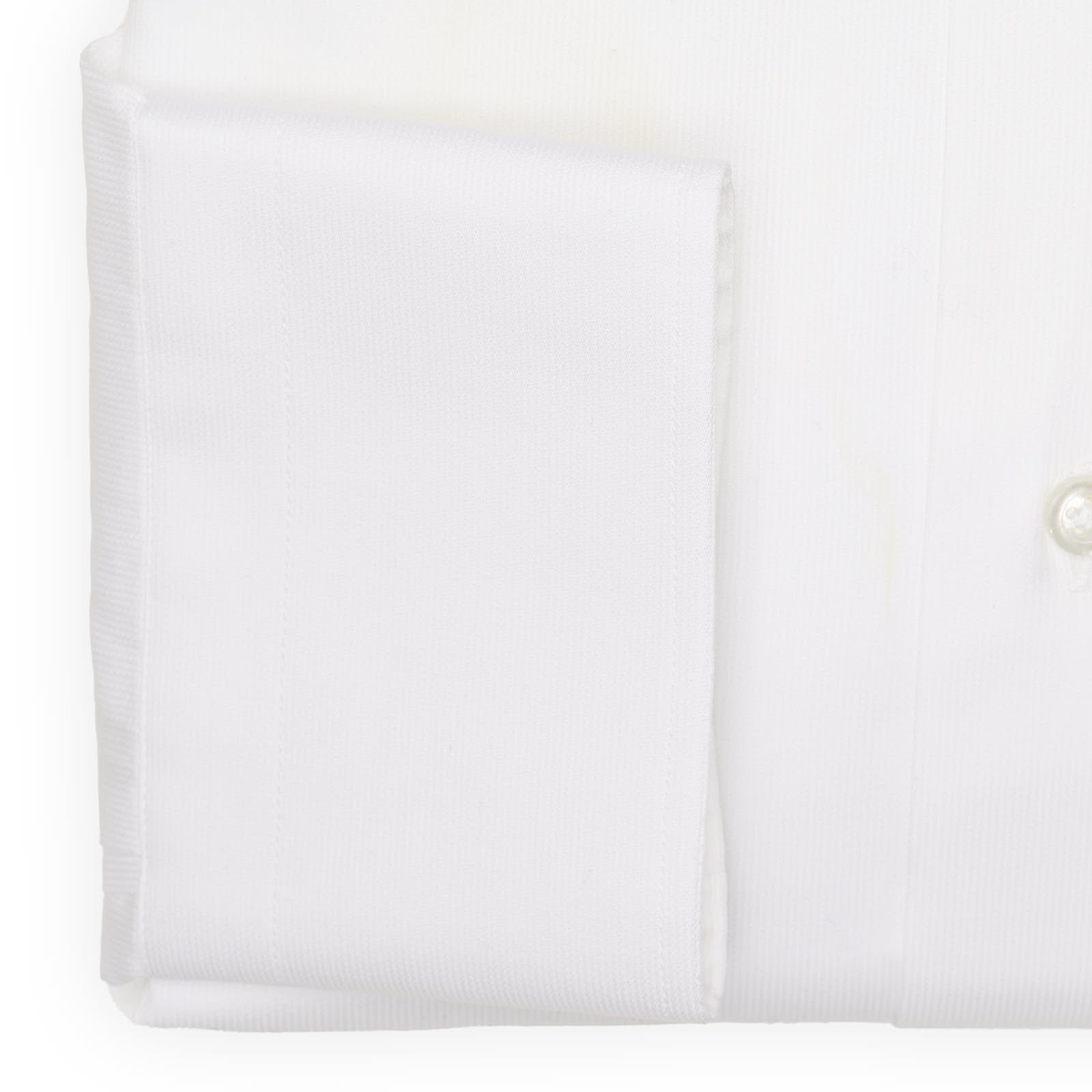 BARBA Napoli Handmade White Cotton Dress Shirt EU 44 NEW US 17.5 Club Collar