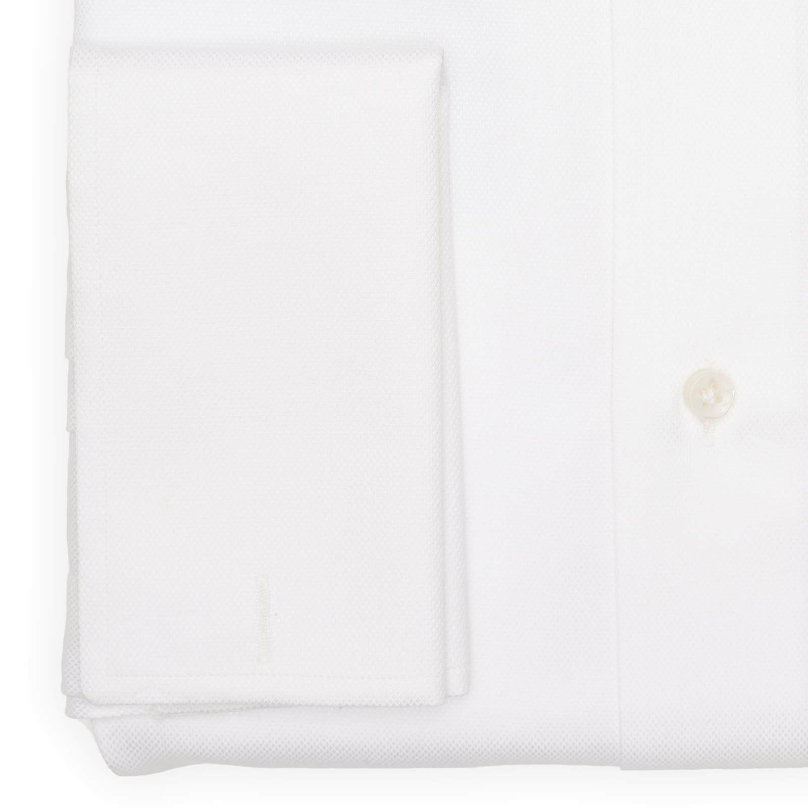 BARBA Napoli Handmade White Oxford Cotton French Cuff Dress Shirt EU 43 NEW US 17