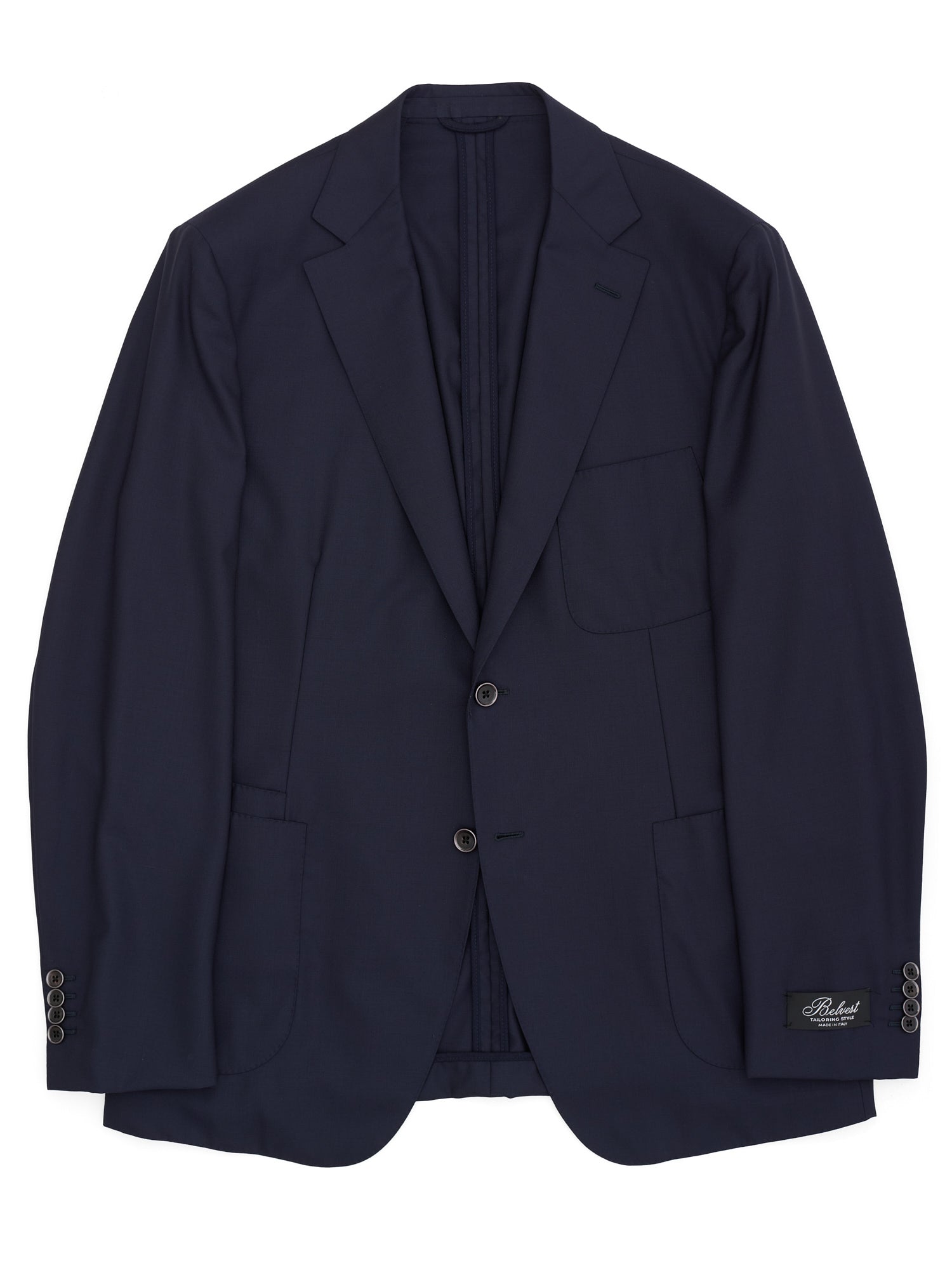 BELVEST Navy Super 100's Wool Travel Blazer Foldable Jacket EU 56 NEW US 46