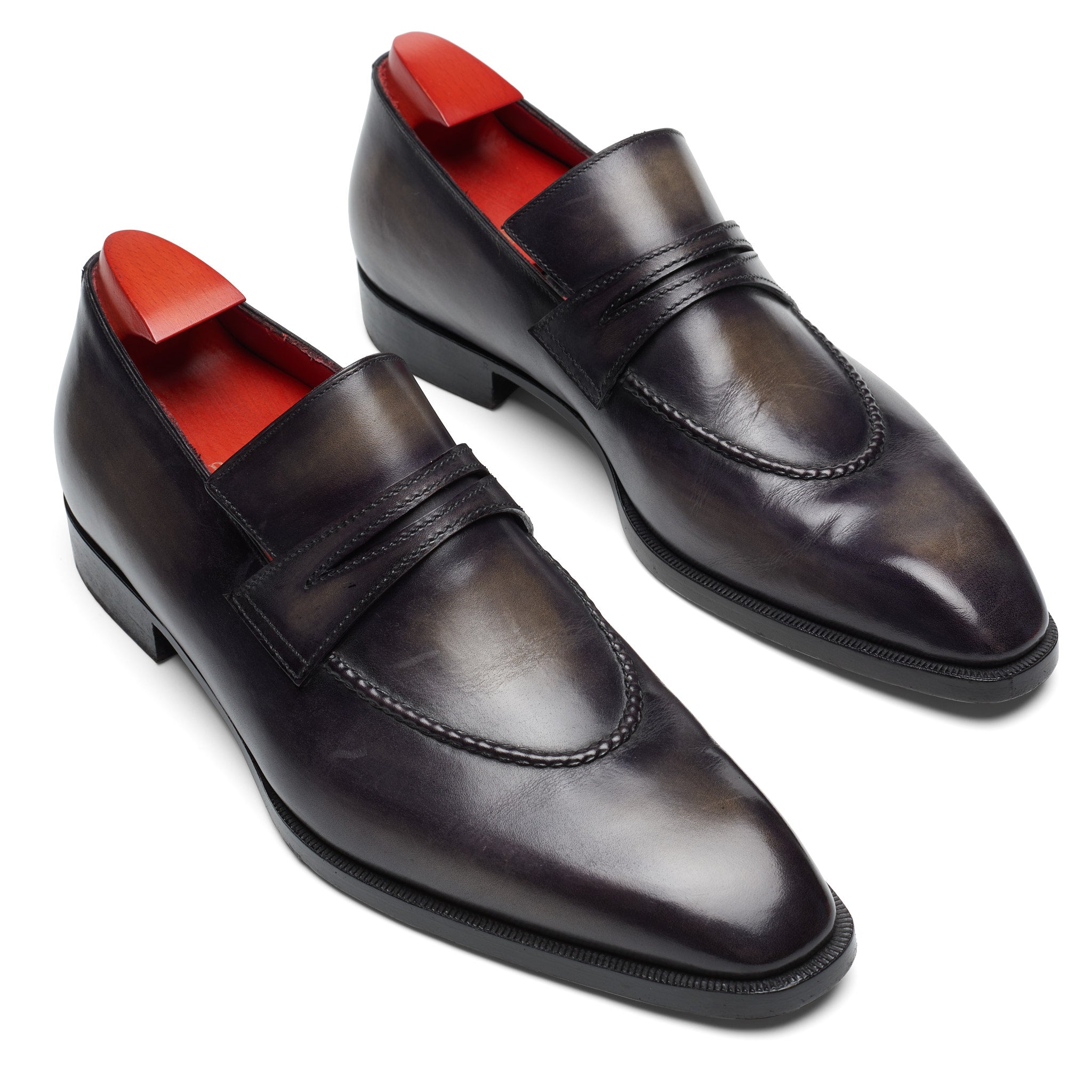 BERLUTI Art Andy Demesure Black-Gray Venezia Calf Custom Loafer Shoes –  SARTORIALE