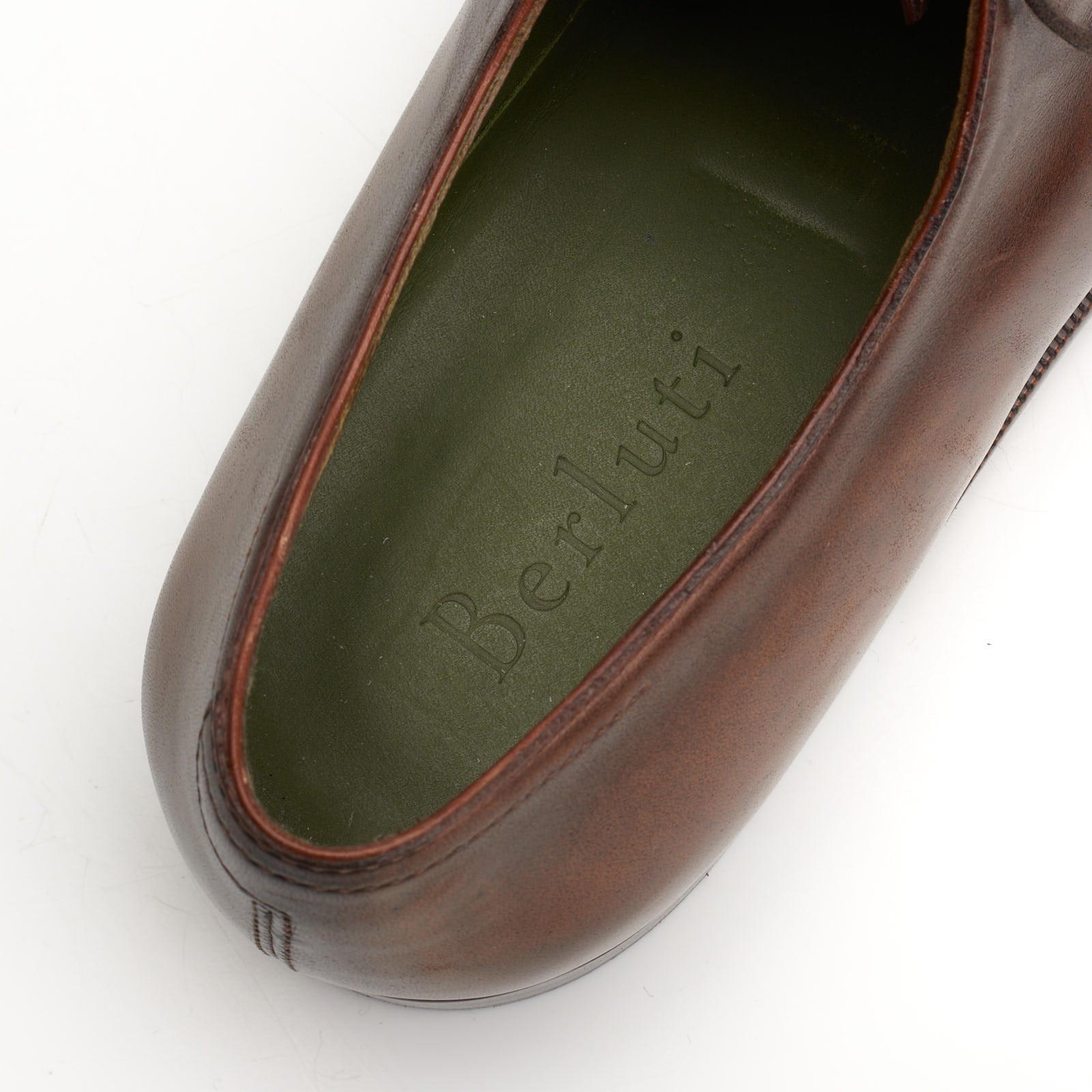 BERLUTI Brown Patina Venezia Calf Leather Oxford Dress Shoes UK 8