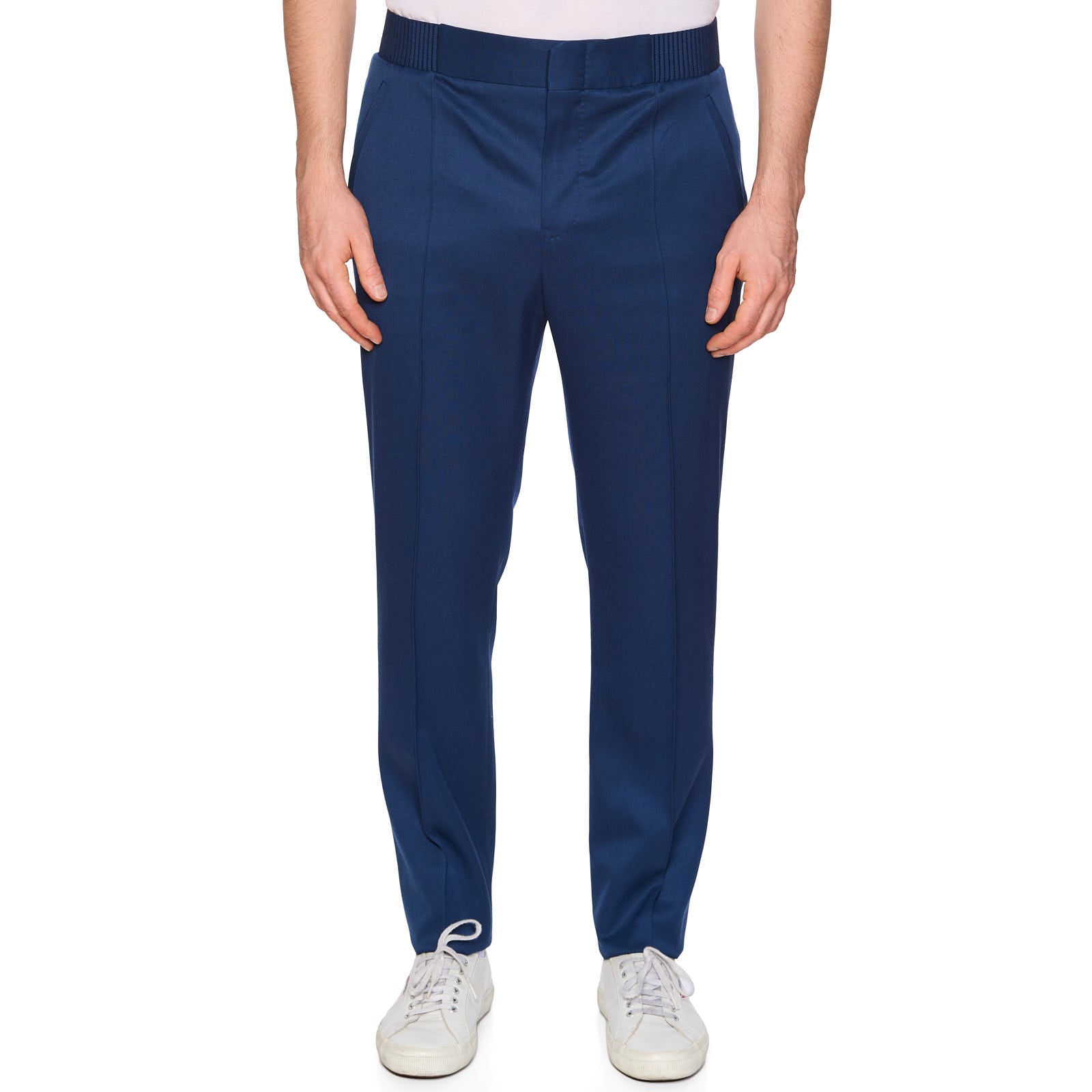 BERLUTI Paris Blue Wool JoggPants Pants EU 50 NEW US 34 Slim Fit