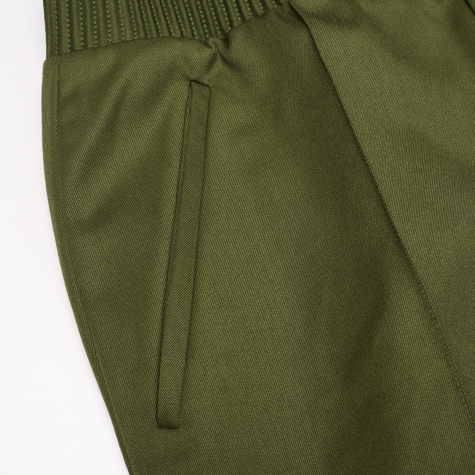 BERLUTI Paris Military Green Wool JoggPants EU 50 NEW US 34 Slim Fit