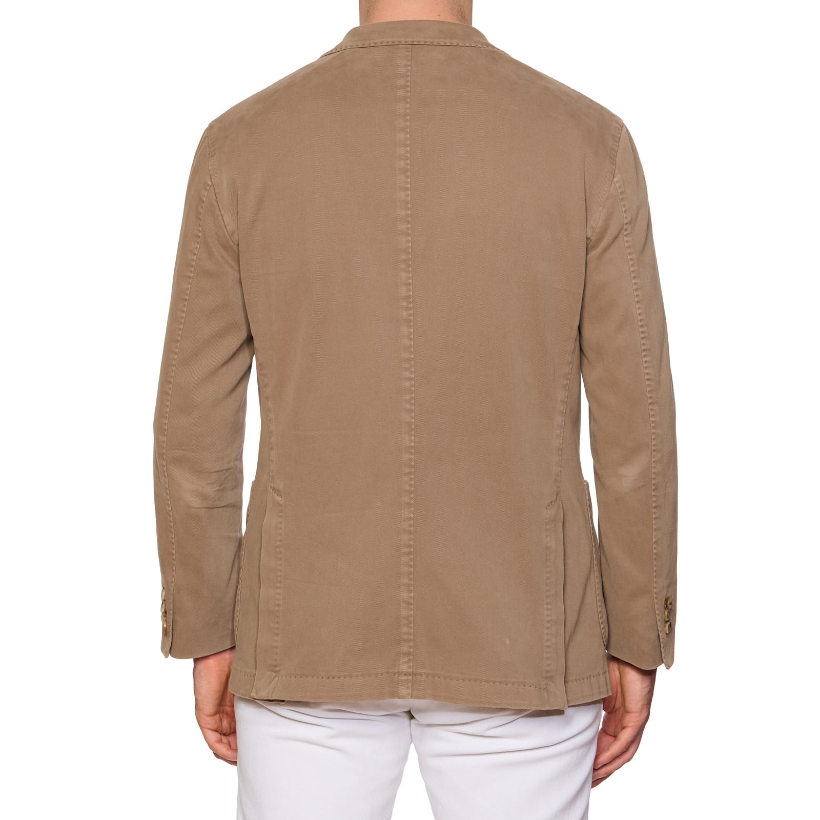 BOGLIOLI "K.Jacket" Beige Twill Cotton-Elastane Unlined Jacket EU 50 US 40