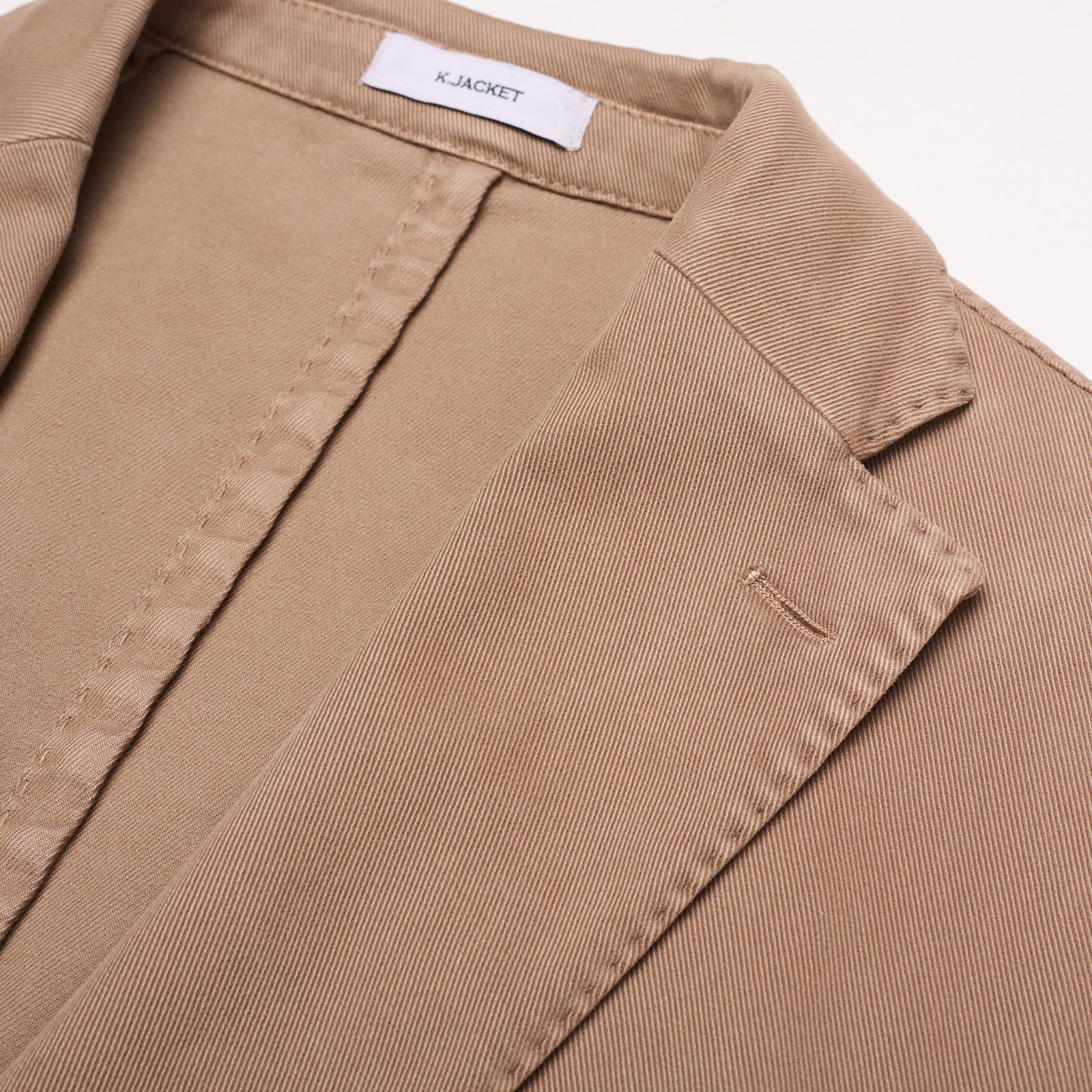 BOGLIOLI "K.Jacket" Beige Twill Cotton-Elastane Unlined Jacket EU 50 US 40