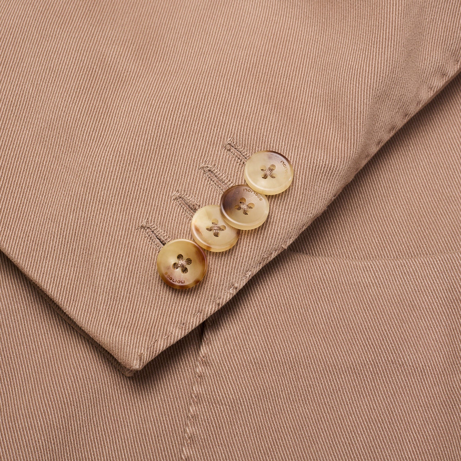 BOGLIOLI "K.Jacket" Beige Twill Cotton-Elastane Unlined Jacket EU 50 US 40