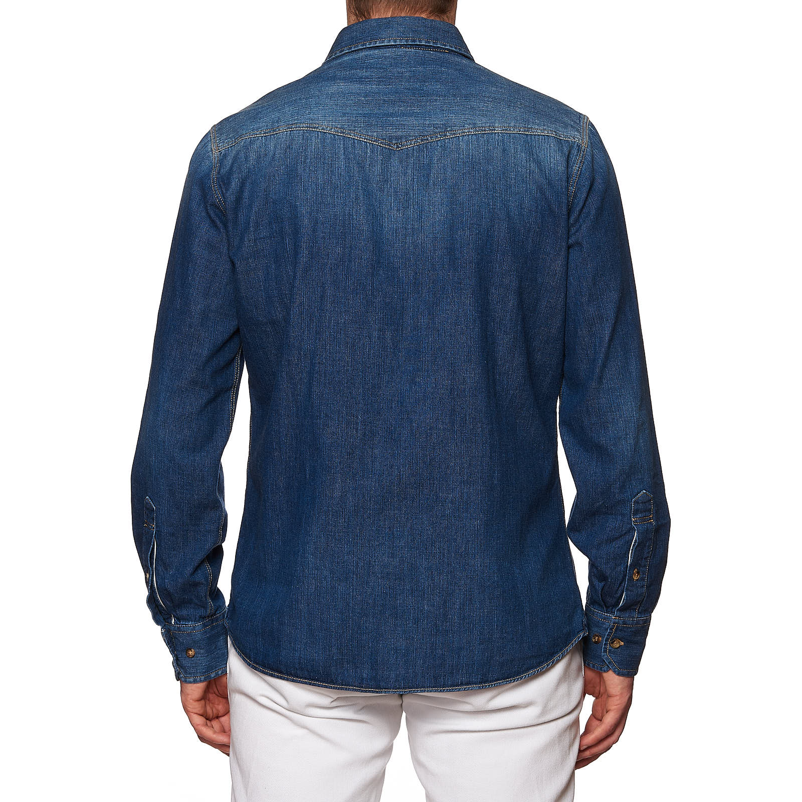 Brunello Cucinelli long sleeve denim shirt - Blue