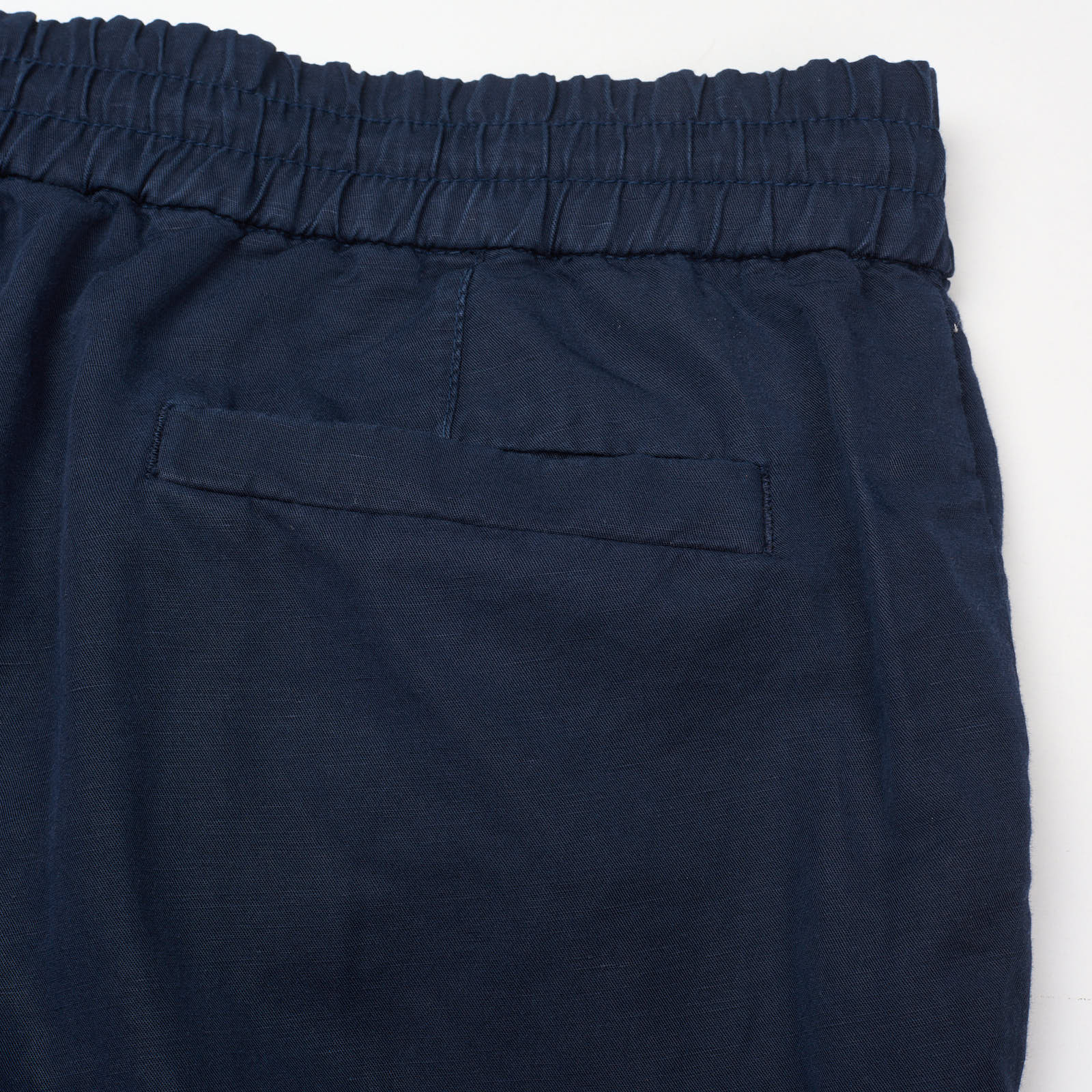 BRUNELLO CUCINELLI Blue Linen-Cotton Drawstrings Leisure Fit Pants EU 50 US 34