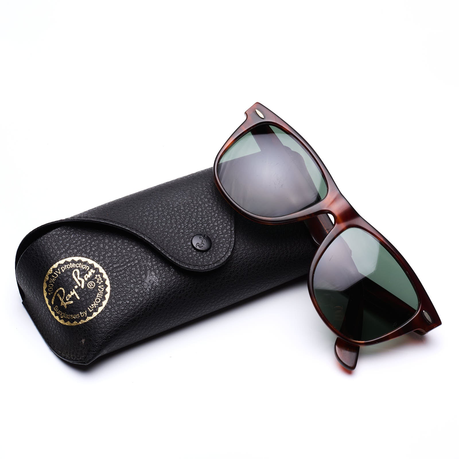 Vintage B&L RAY BAN Wayfarer II Tortoise Gray G-15 Lenses Sunglasses