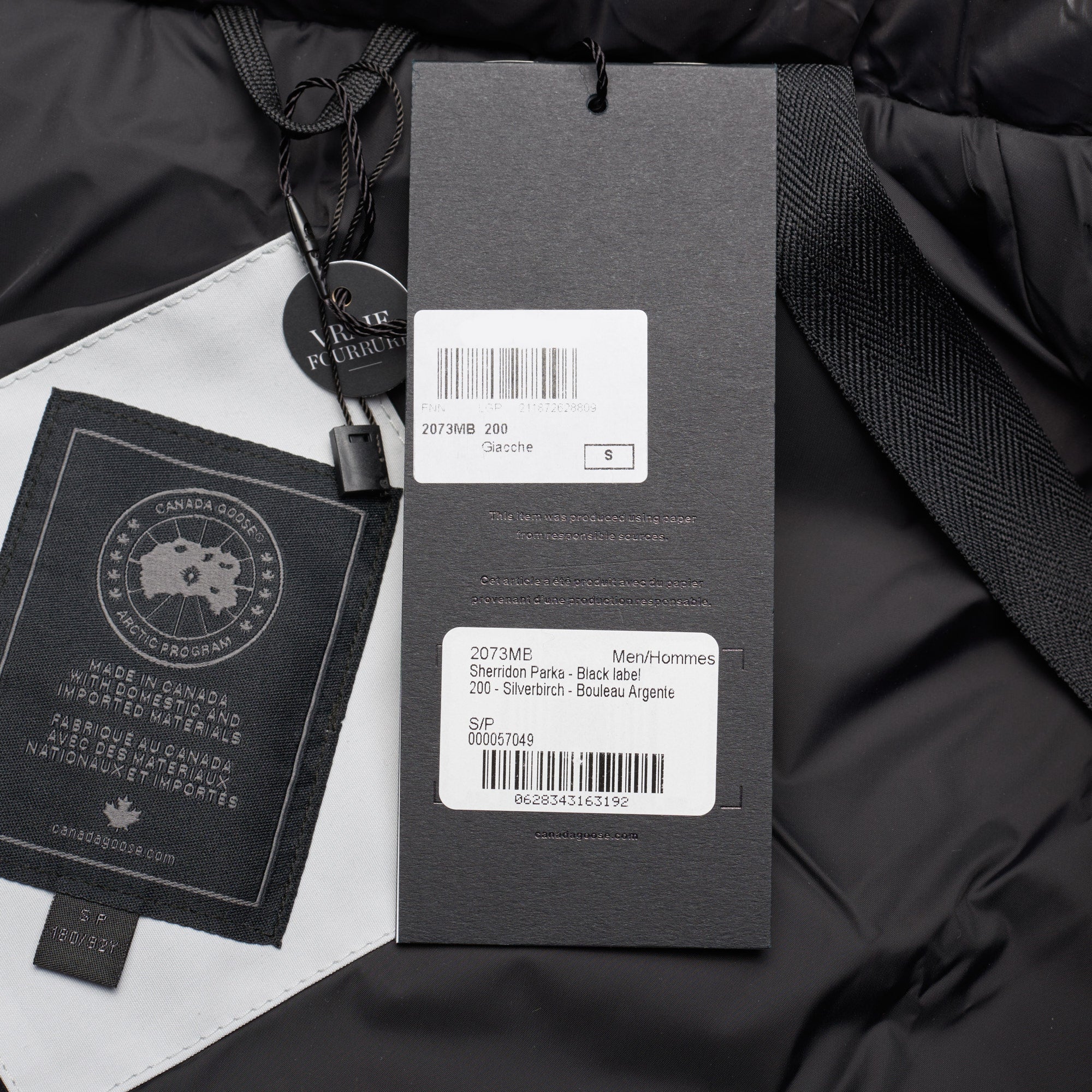 Sherridon parka black outlet label