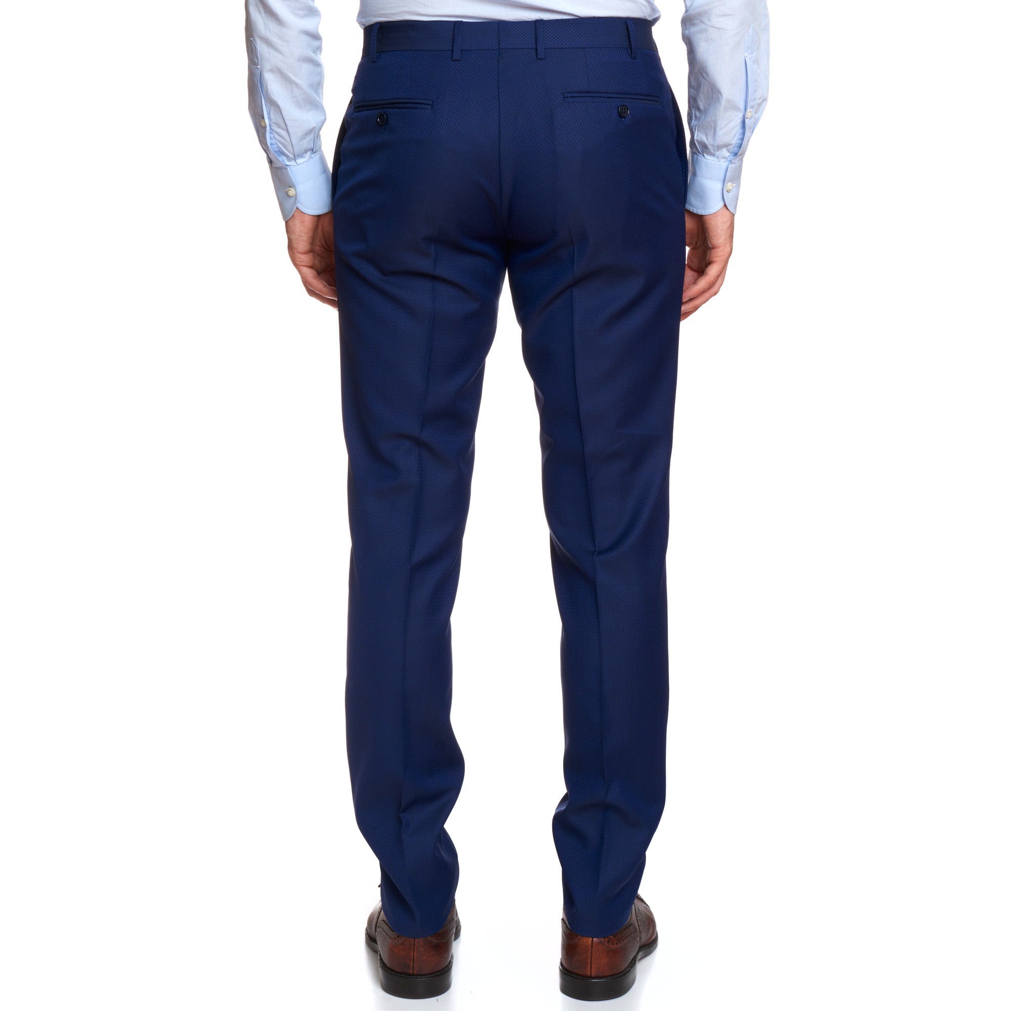 CANALI 1934 Blue Jacquard Wool Suit EU 50 NEW US 40 Regular Slim Fit Cut