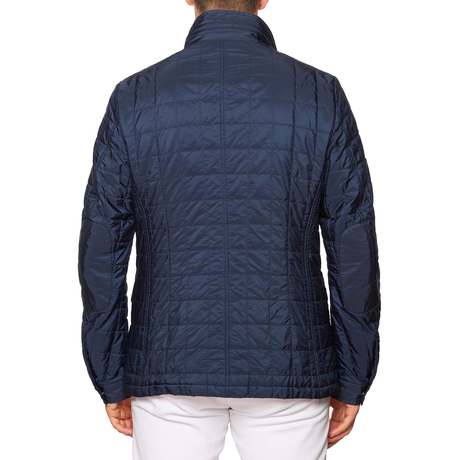 CANALI Blue Hooded Rain & Wind Tech Padded Jacket EU 52 US 40 Slim