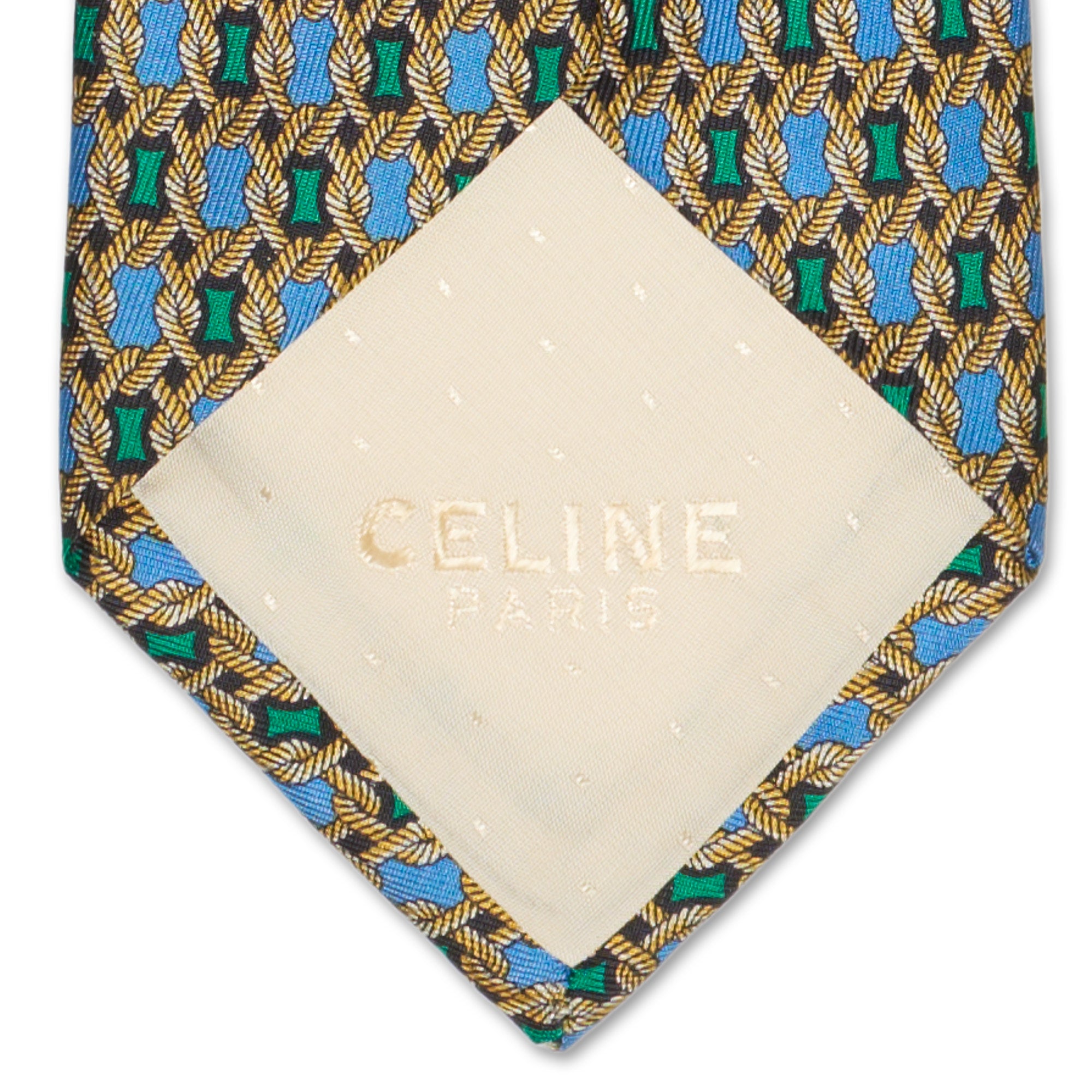 Celine Tie Vintage Celine Woven Silk Necktie Vintage Celine 