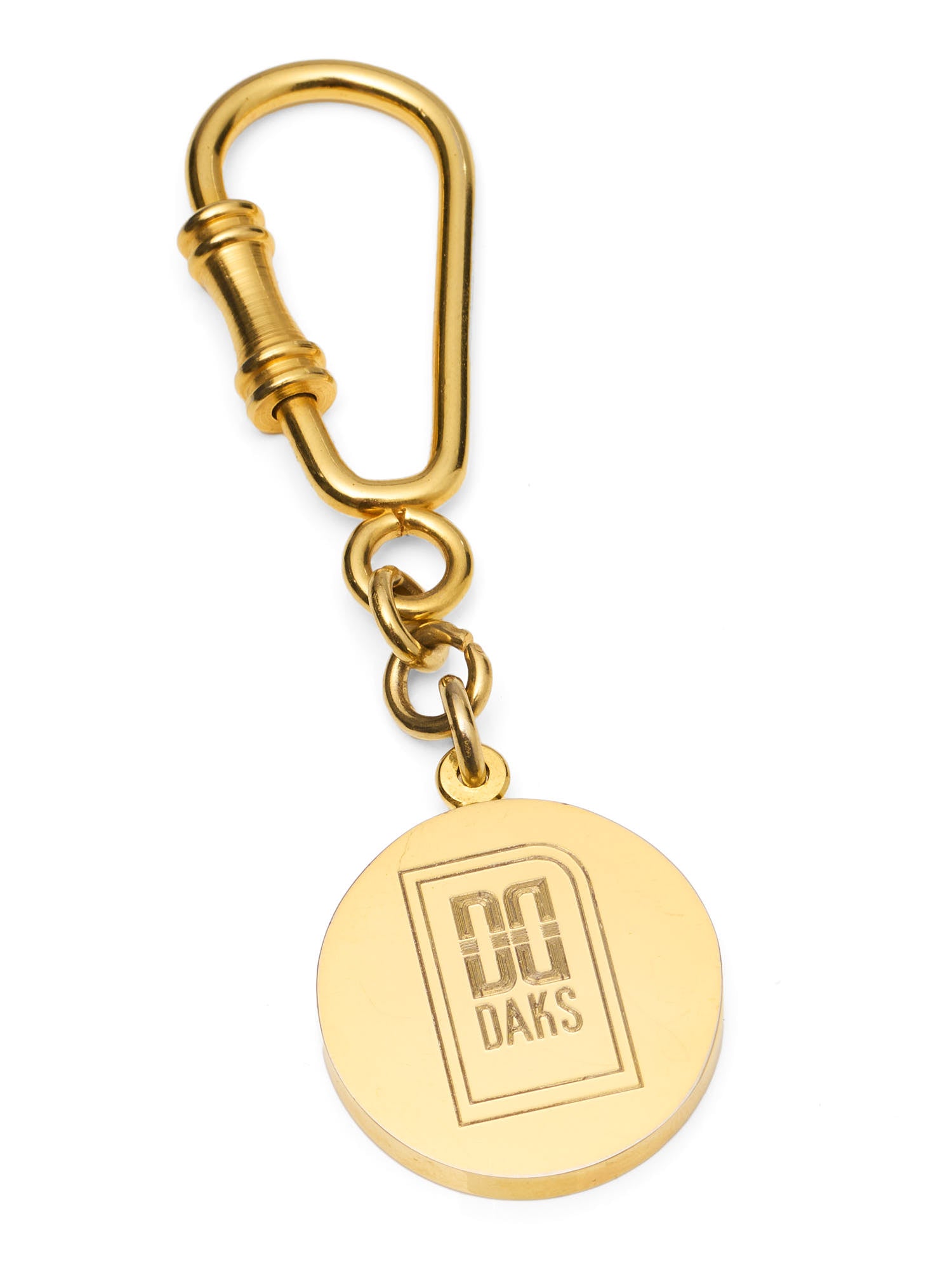 DAKS London Gold Vintage Keyring Key Holder Original Box