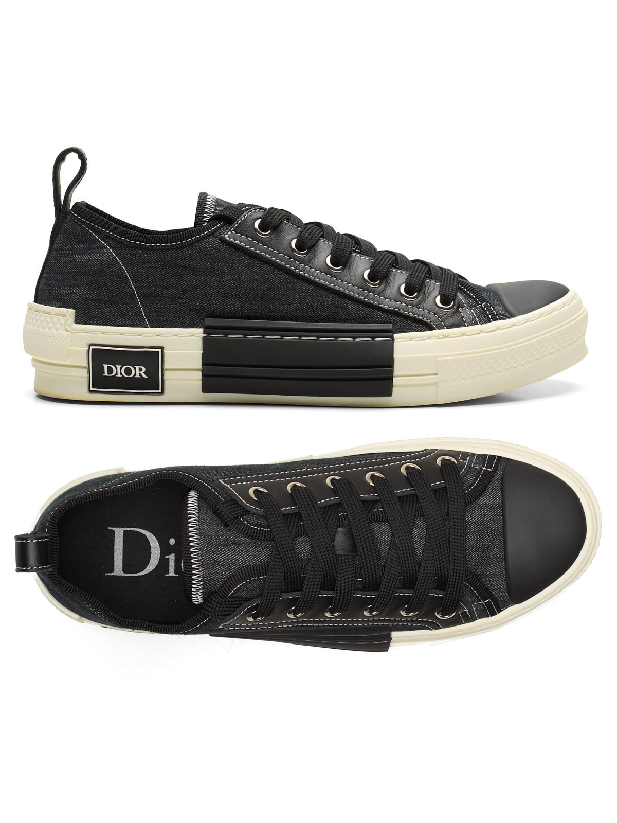 DIOR B23 Black Low-Top Sneaker Shoes EU 40 US 7