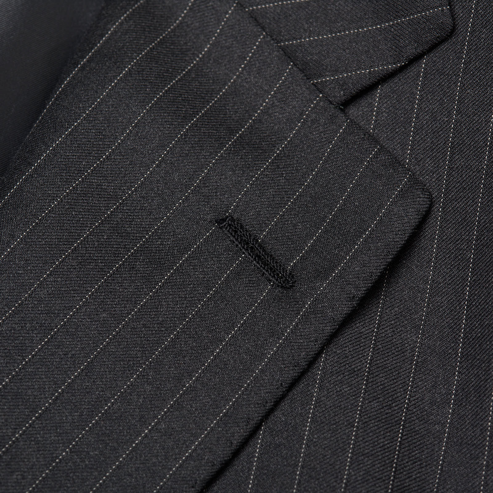 D'AVENZA Handmade Charcoal Gray Pinstriped Wool Suit EU 54 NEW US 42-44