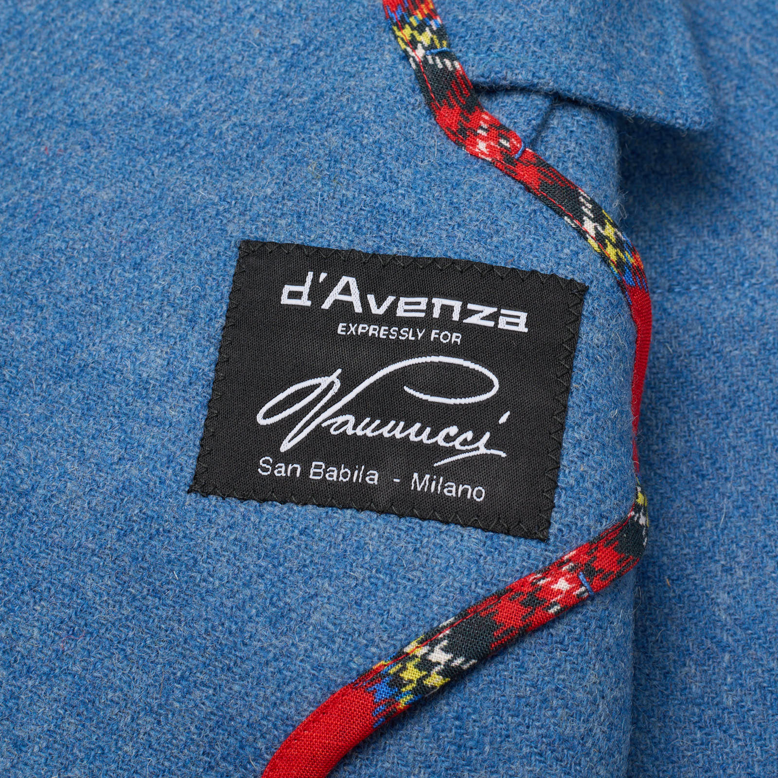 D'AVENZA Forte for VANNUCCI Blue Wool Unlined Tweed Jacket EU 48 NEW US 38