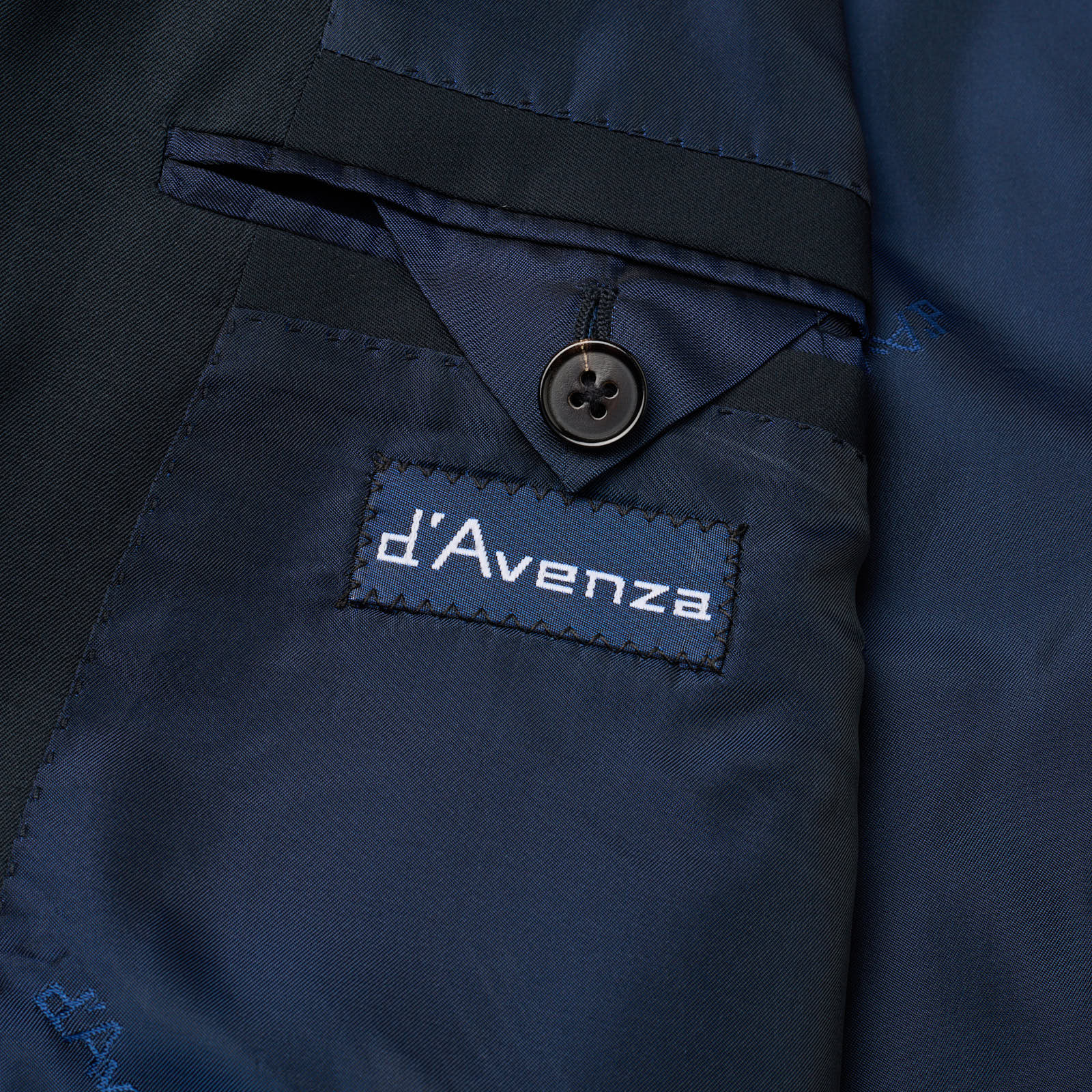 D'AVENZA x VANNUCCI Handmade Navy Blue S 180's DB Jacket Blazer EU 46 NEW US 36