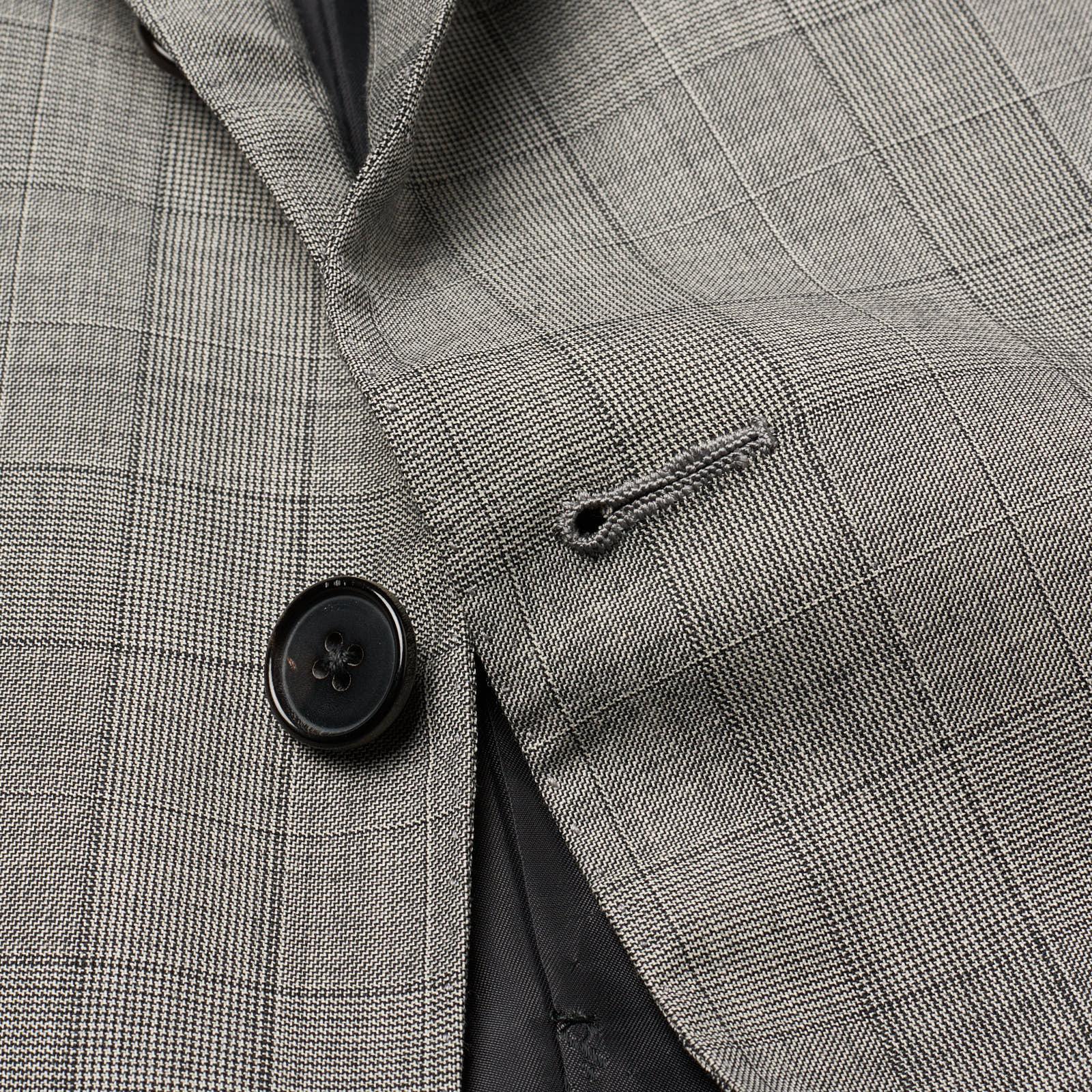 D'AVENZA for Vannucci  Handmade Gray Plaid Wool Super 120's Suit EU 54 NEW US 44