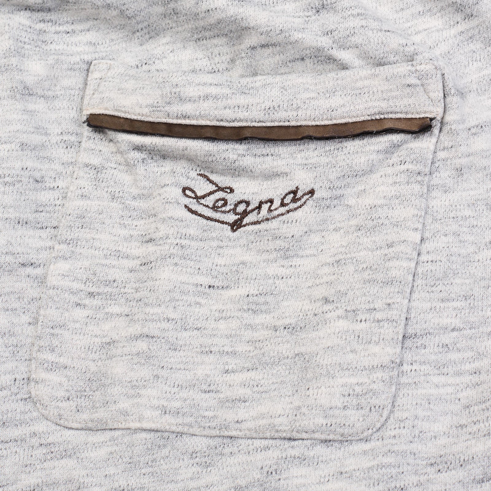 Ermenegildo Zegna Tapered Embroidered Mélange Loopback Cotton-Jersey Sweatpants