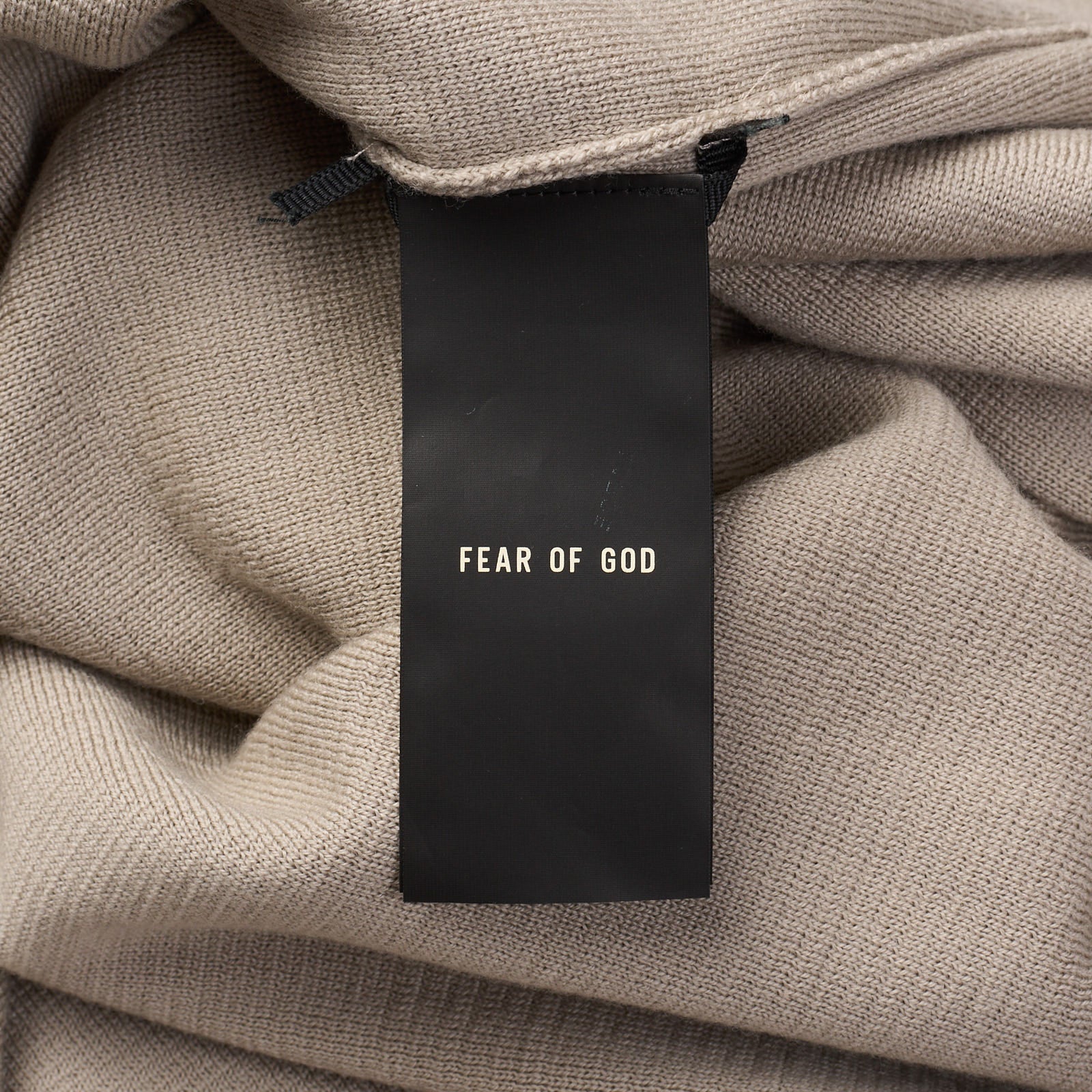 FEAR OF GOD Beige Light Weight Merino Wool Knit Turtleneck Sweater NEW Size L