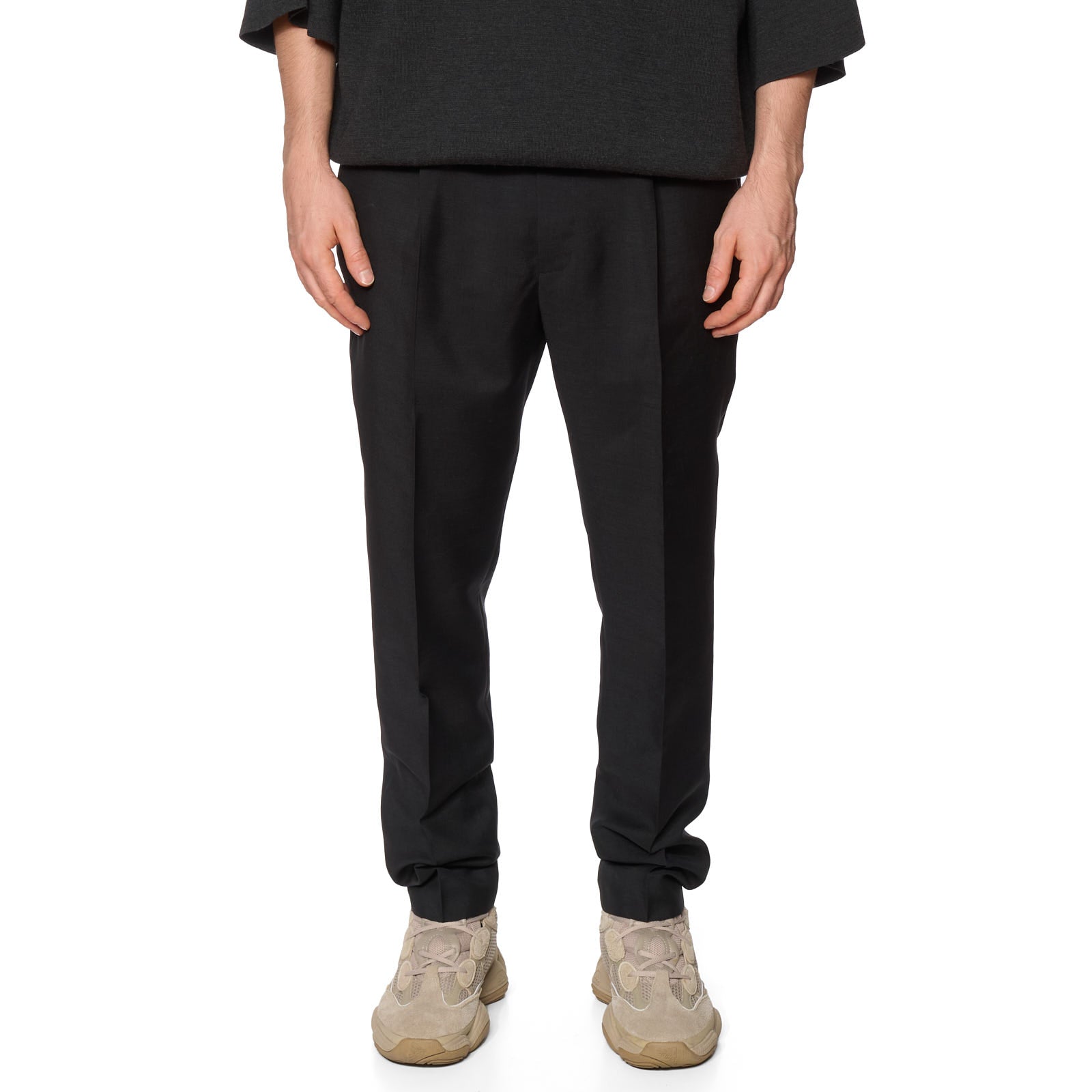 FEAR OF GOD Black Pleated Tapered Trousers Pants EU 52 NEW US 36