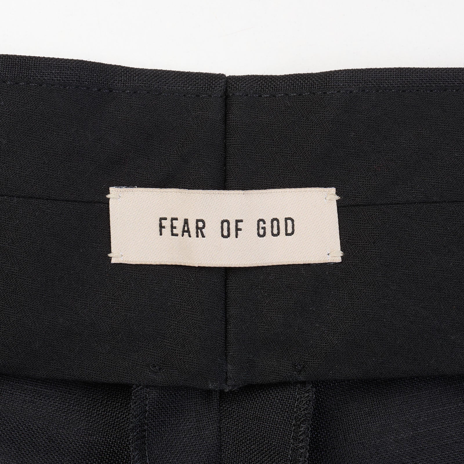 FEAR OF GOD Black Pleated Tapered Trousers Pants EU 52 NEW US 36