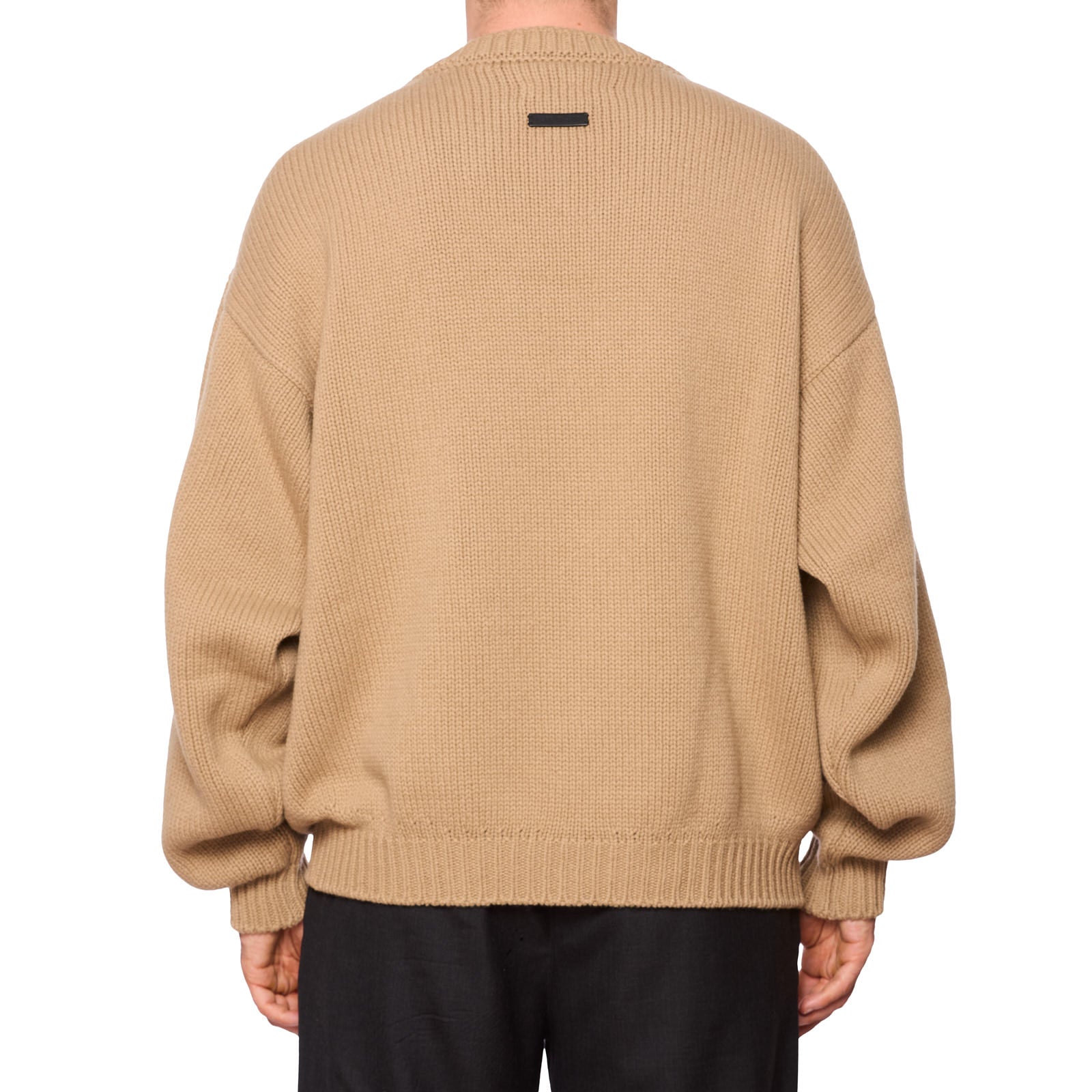 FEAR OF GOD Camel Knit Overlapped Wool Sweater NEW Size L