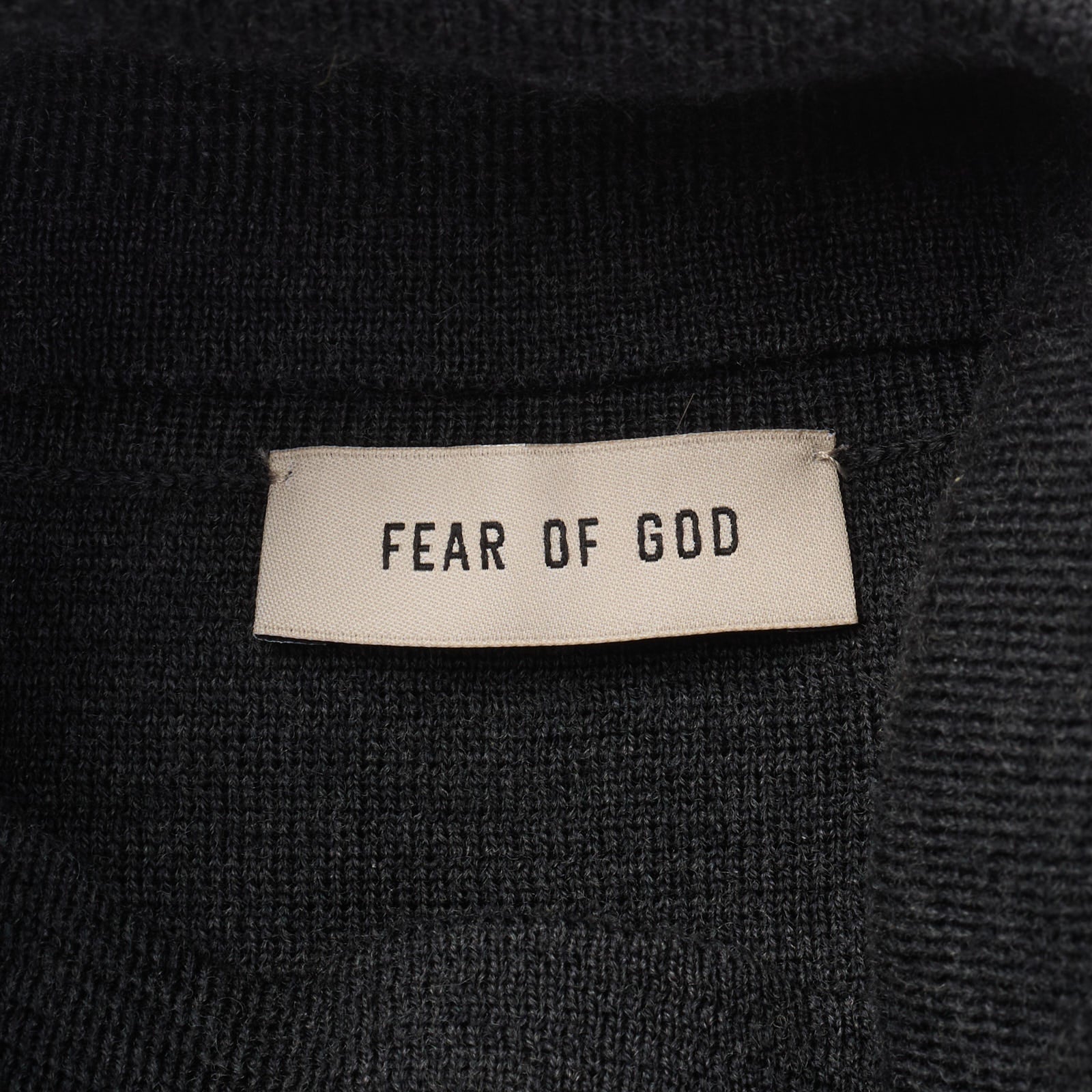 FEAR OF GOD Dark Gray Virgin Wool Knit Turtleneck Sweater NEW Size L